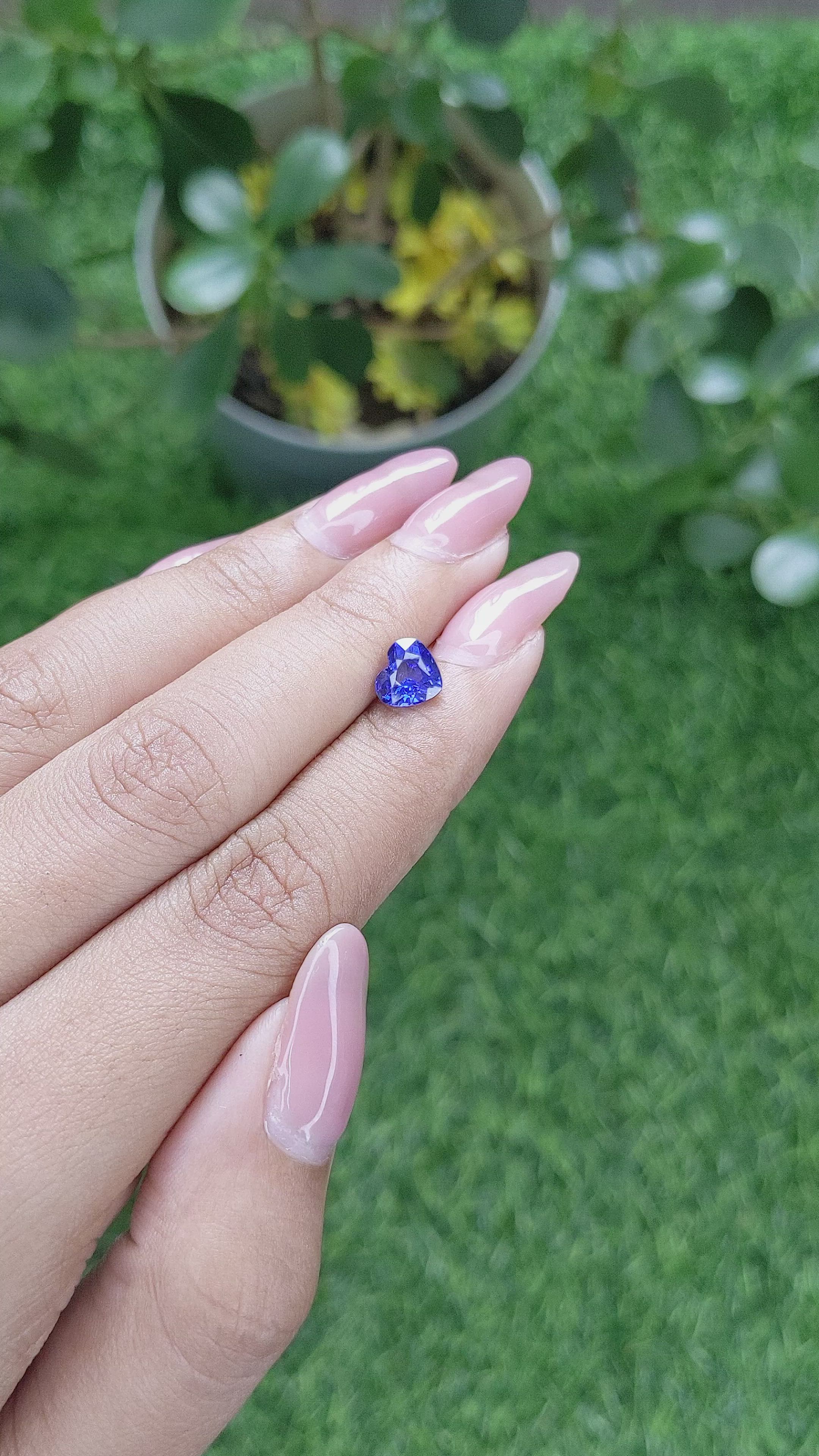 1.41 Ct. Blue Sapphire from Tanzania Size Video