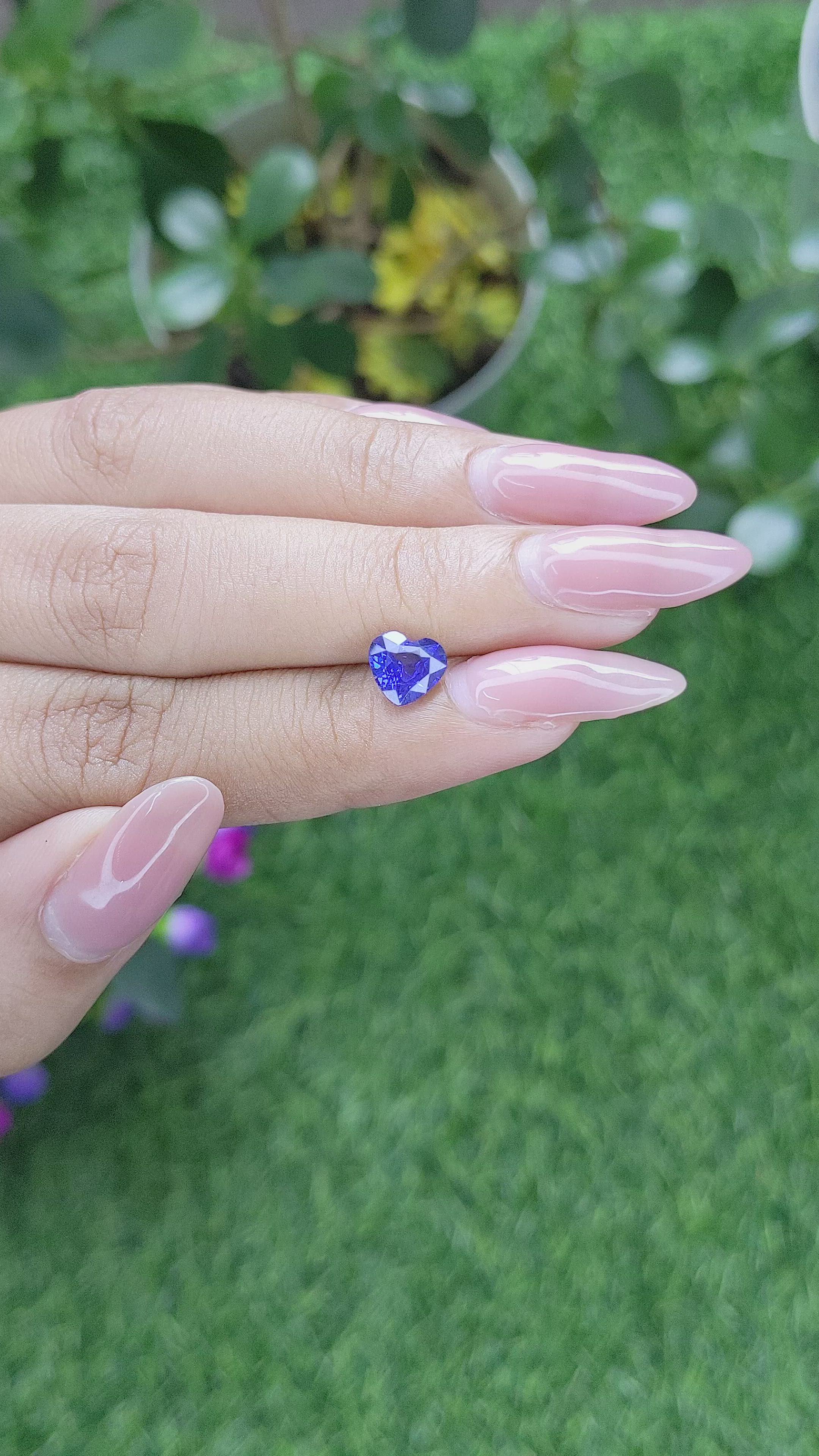 1.41 Ct. Blue Sapphire from Tanzania Size Video