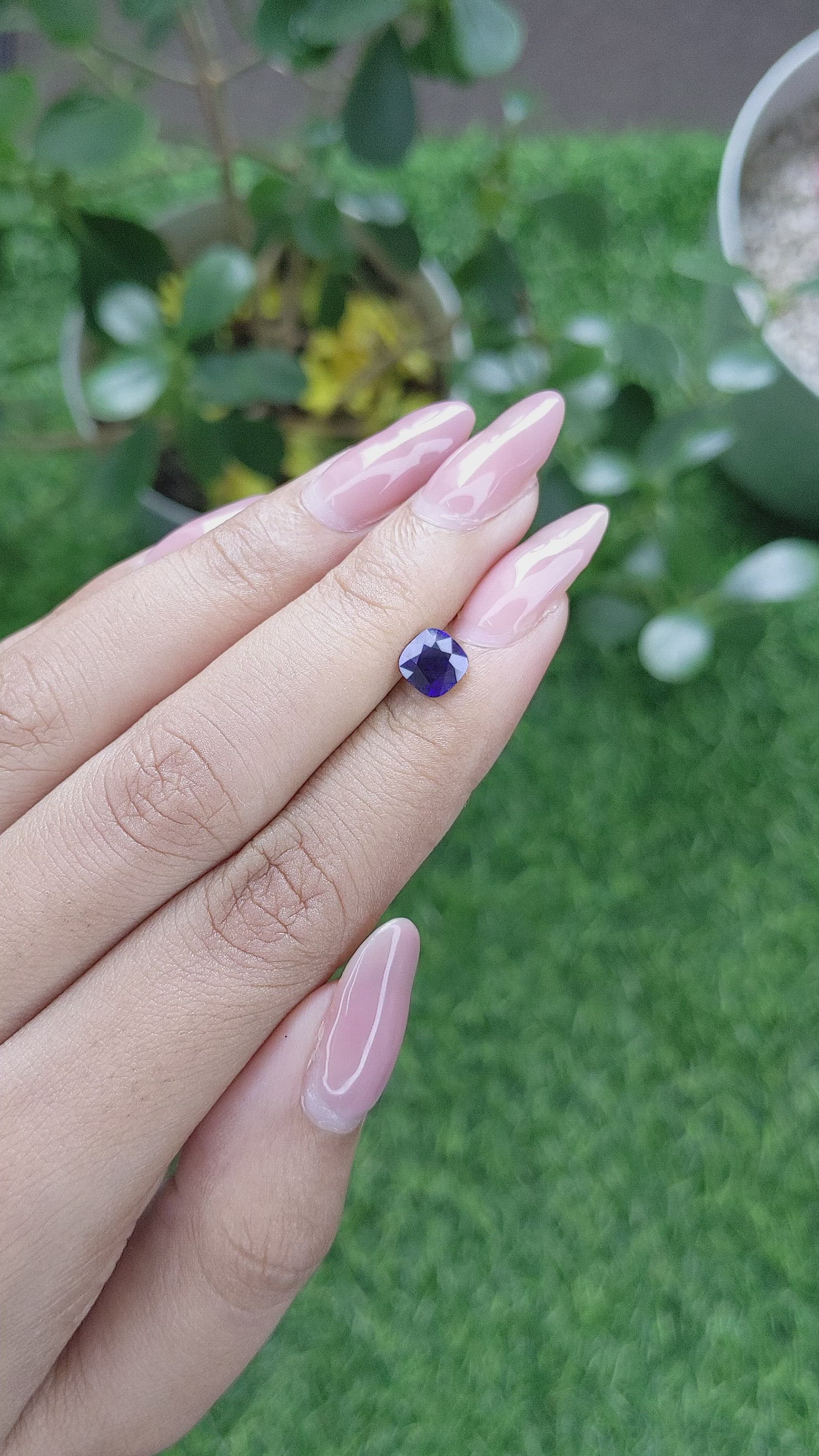 1.19 Ct. Blue Sapphire from Tanzania Size Video
