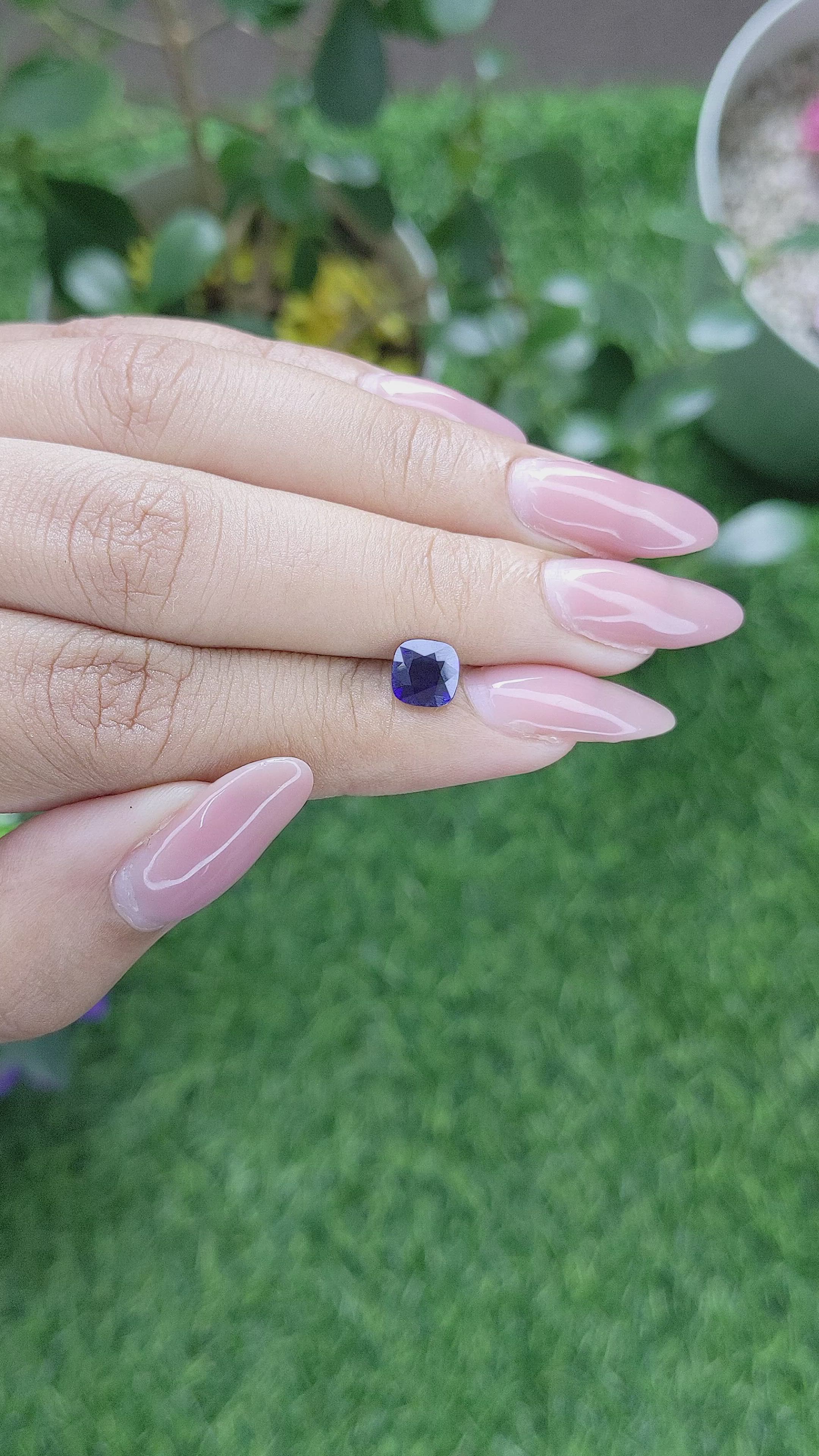 1.19 Ct. Blue Sapphire from Tanzania Size Video