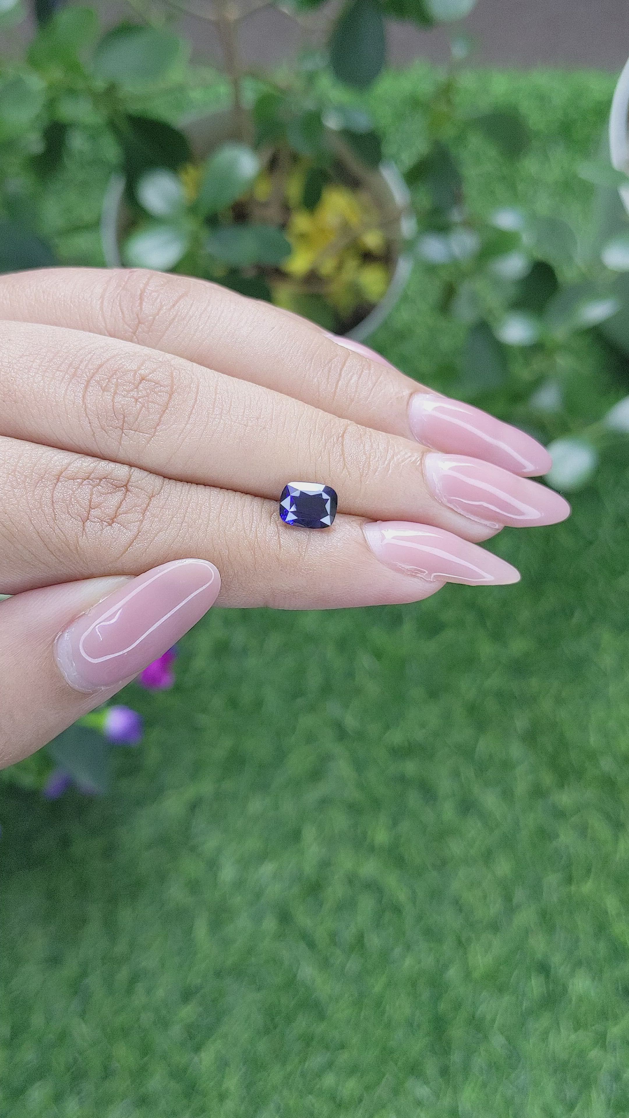 1.71 Ct. Blue Sapphire from Tanzania Size Video