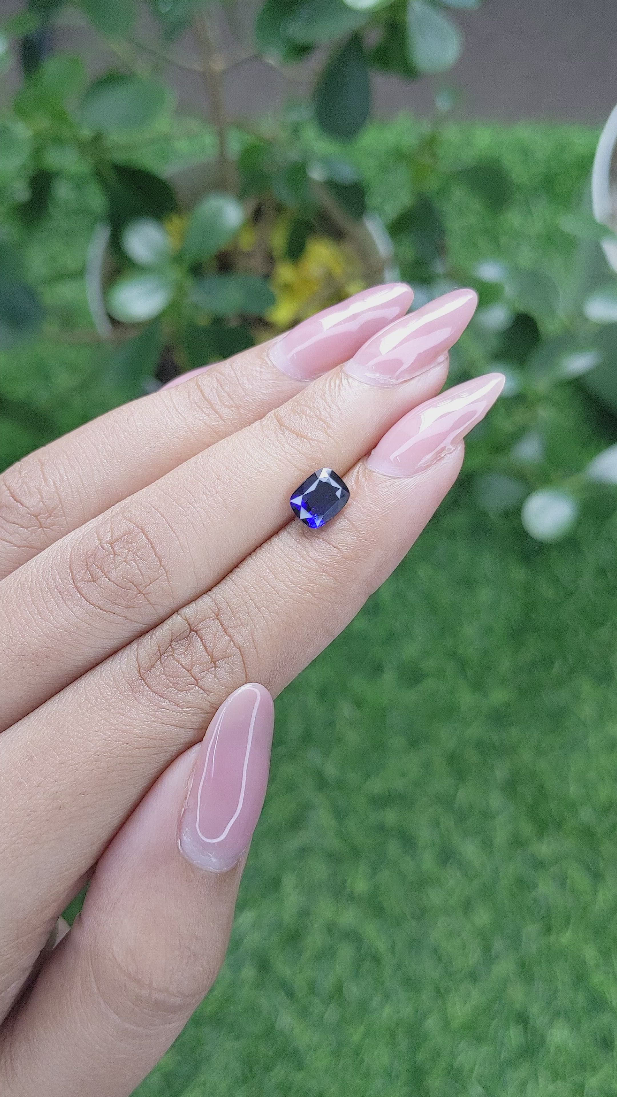 1.71 Ct. Blue Sapphire from Tanzania Size Video