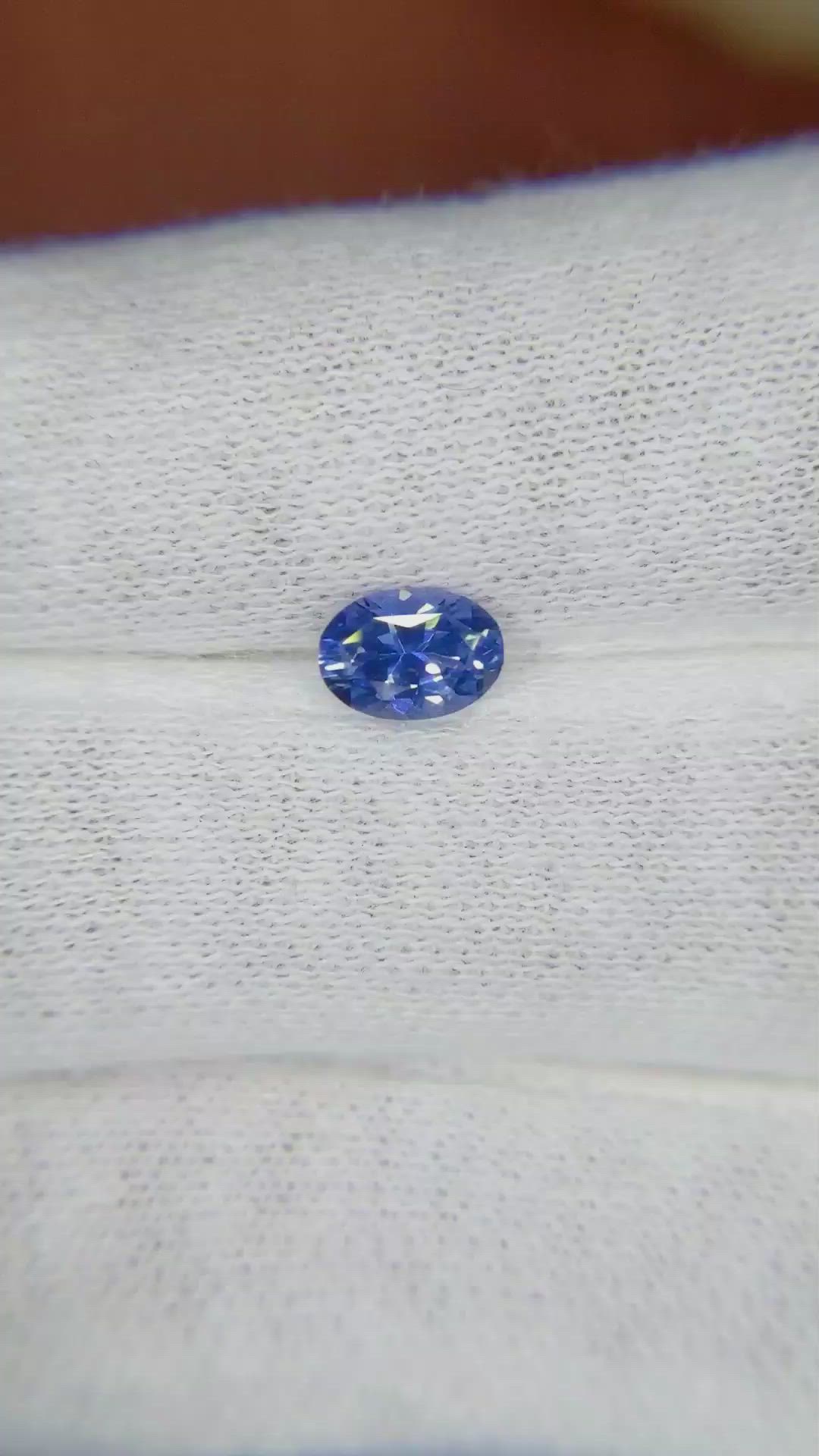 0.70 Ct. Blue Sapphire from Ceylon (Sri Lanka) Size Video