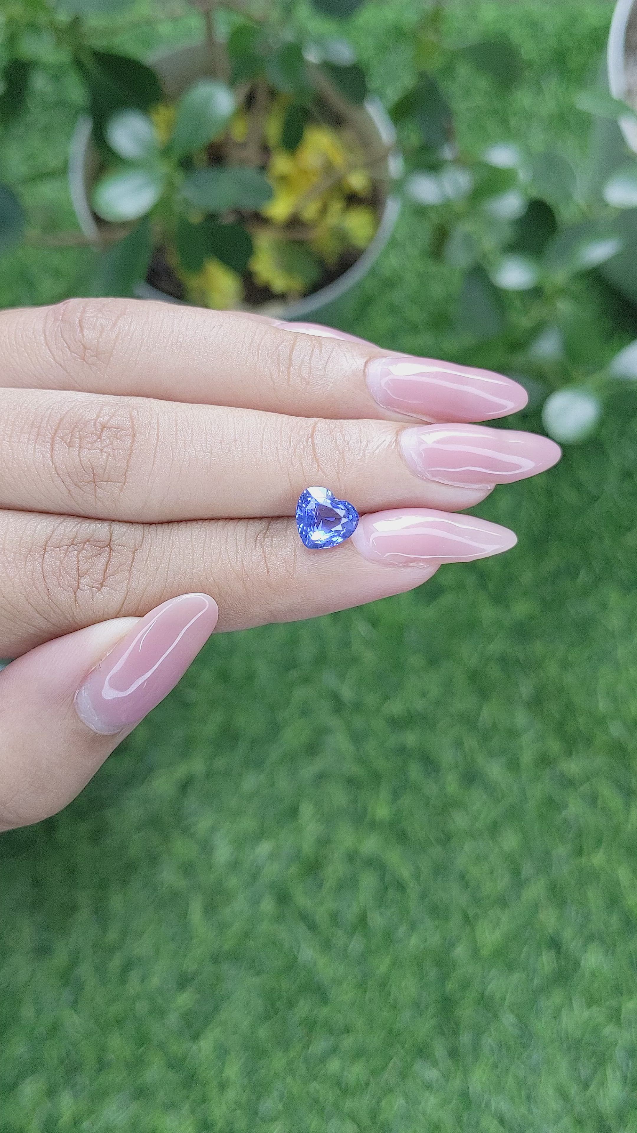 2.19 Ct. Blue Sapphire from Tanzania Size Video