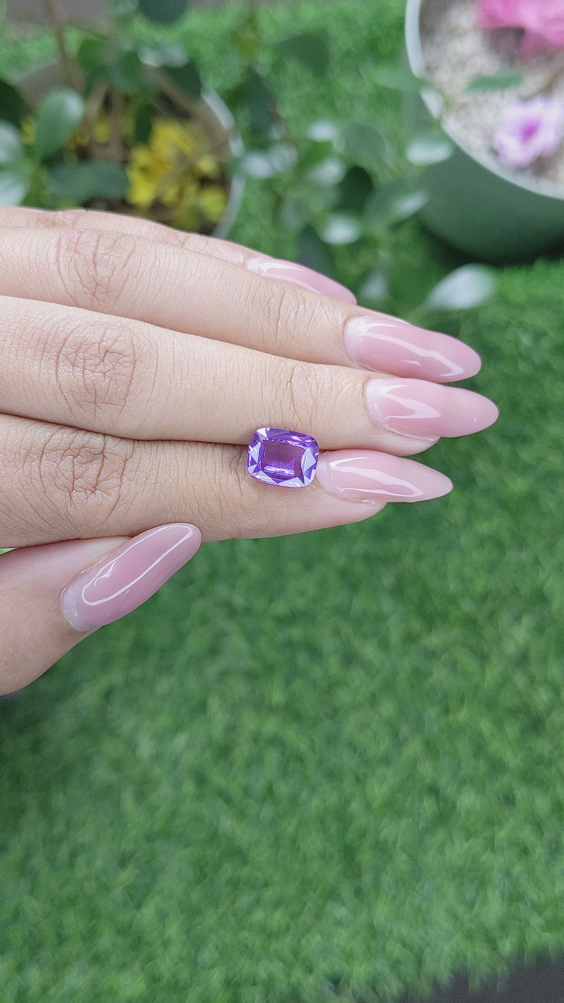 3.05 Ct. Purple Sapphire from Tanzania Size Video