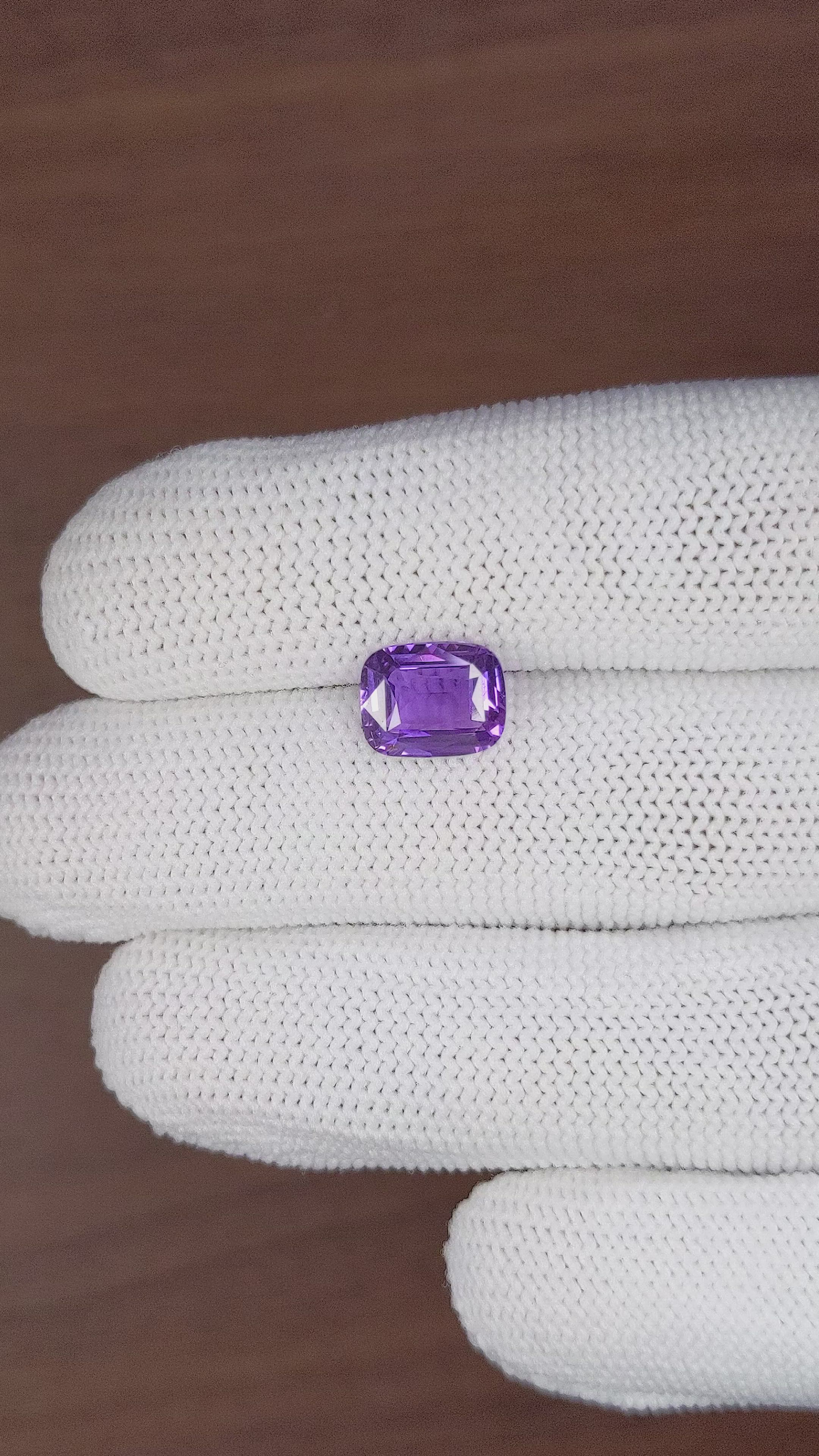 3.05 Ct. Purple Sapphire from Tanzania Size Video