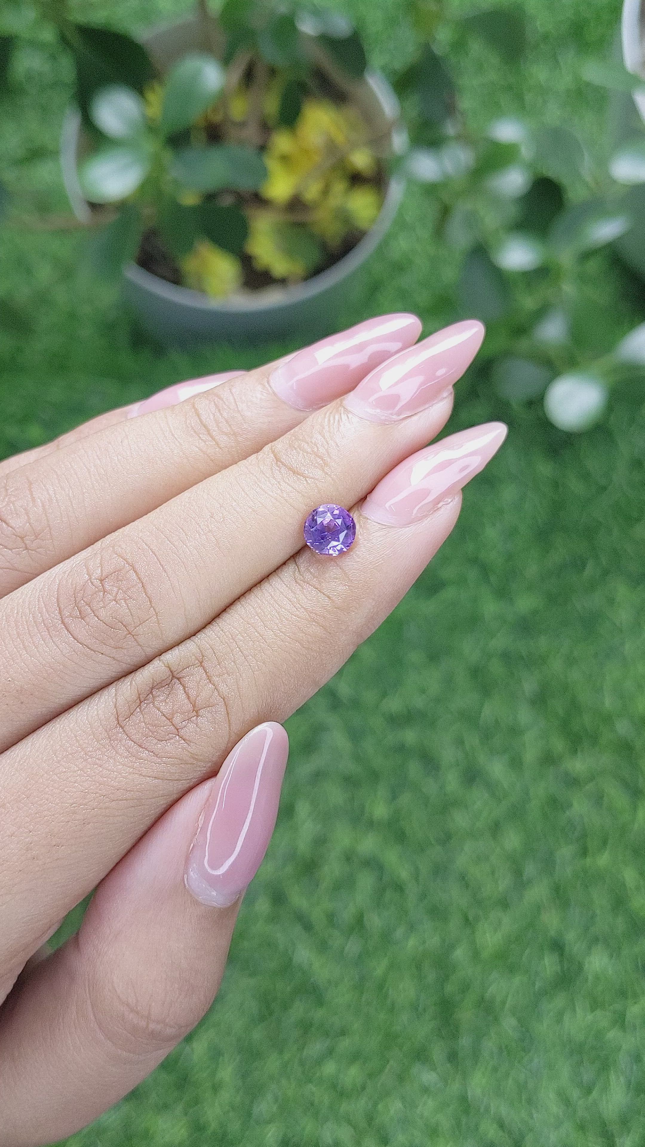 1.24 Ct. Purple Sapphire from Tanzania Size Video