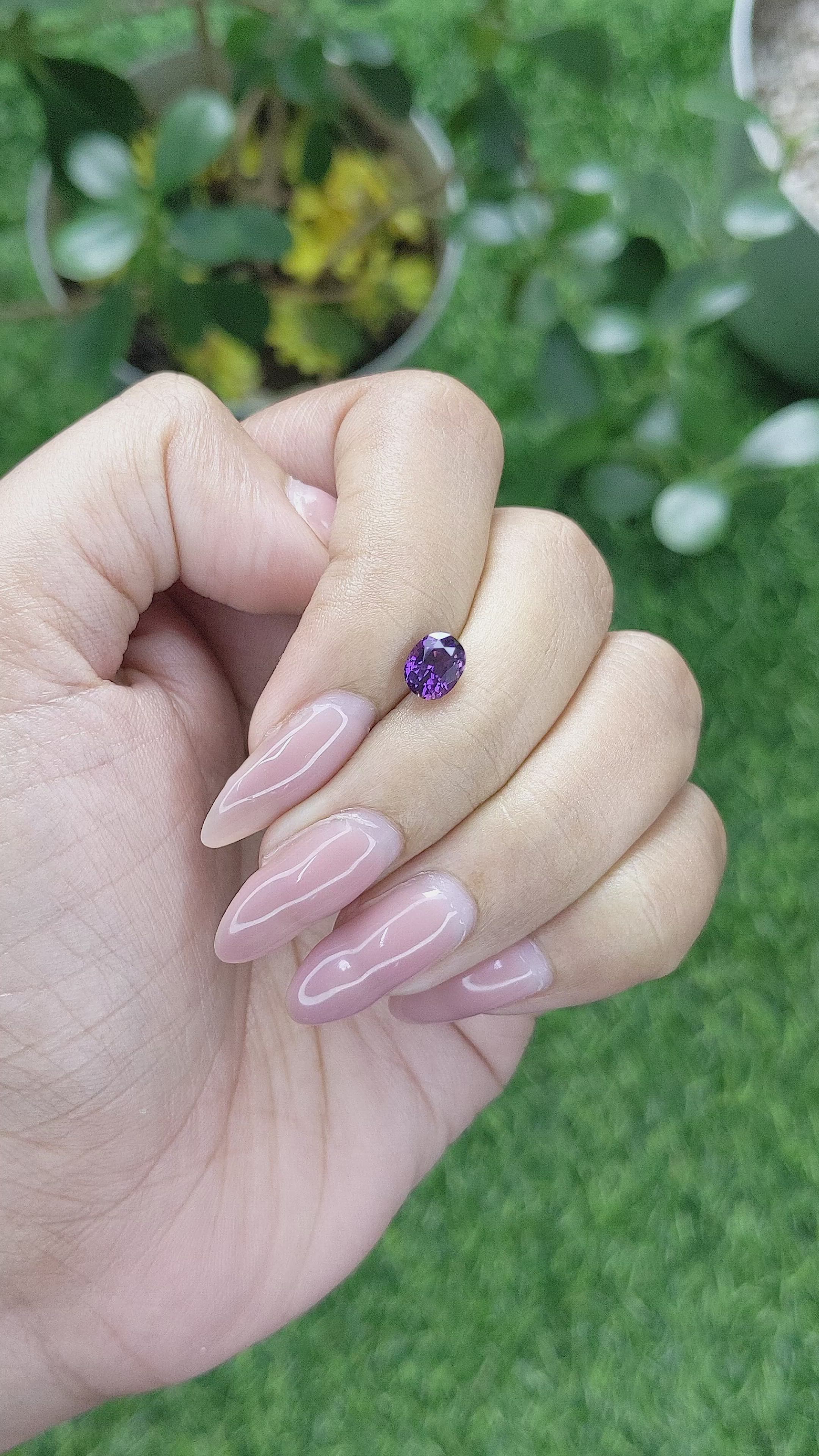 1.17 Ct. Purple Sapphire from Tanzania Size Video