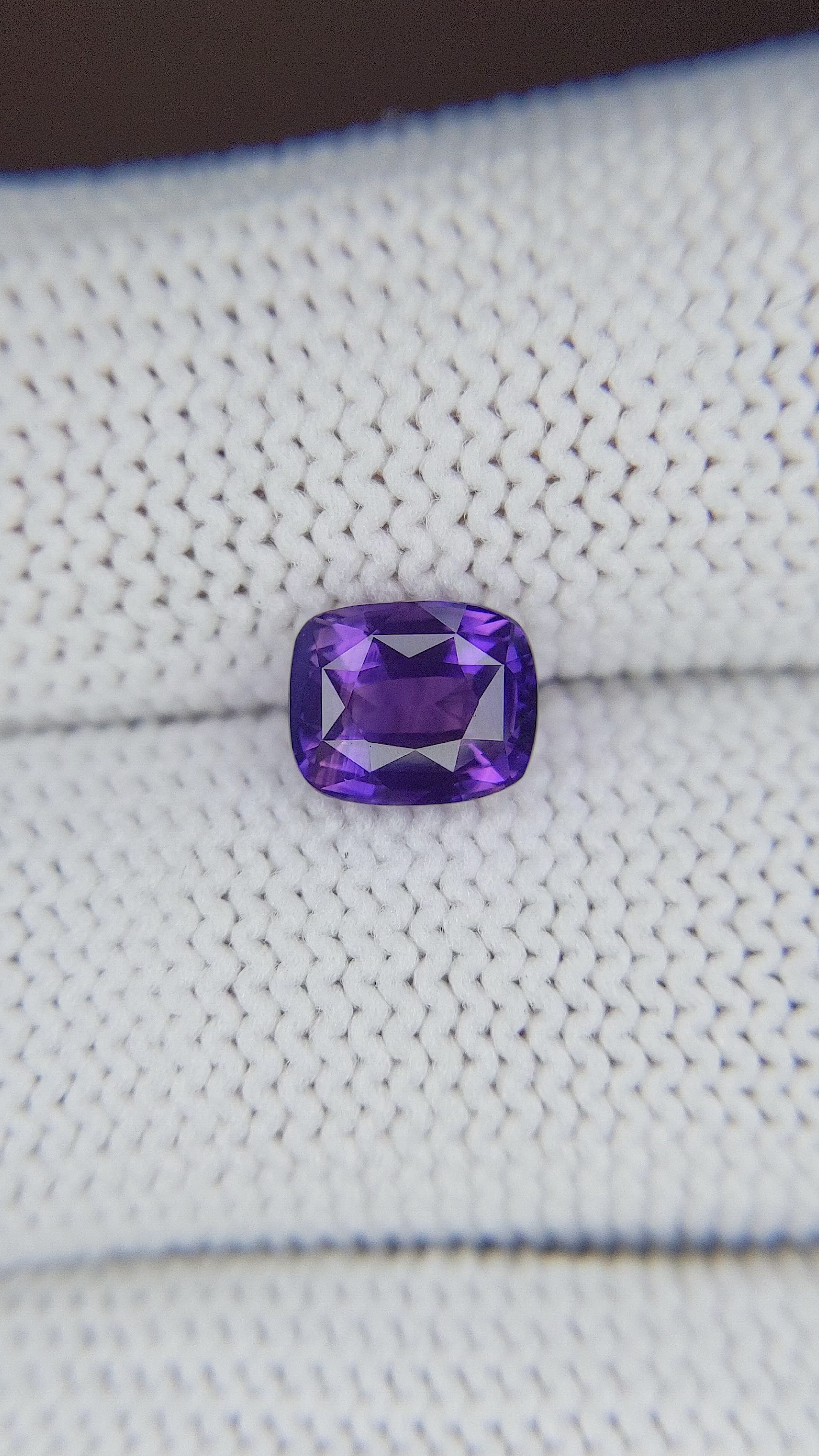 2.05 Ct. Bluish Purple Sapphire from Tanzania Size Video