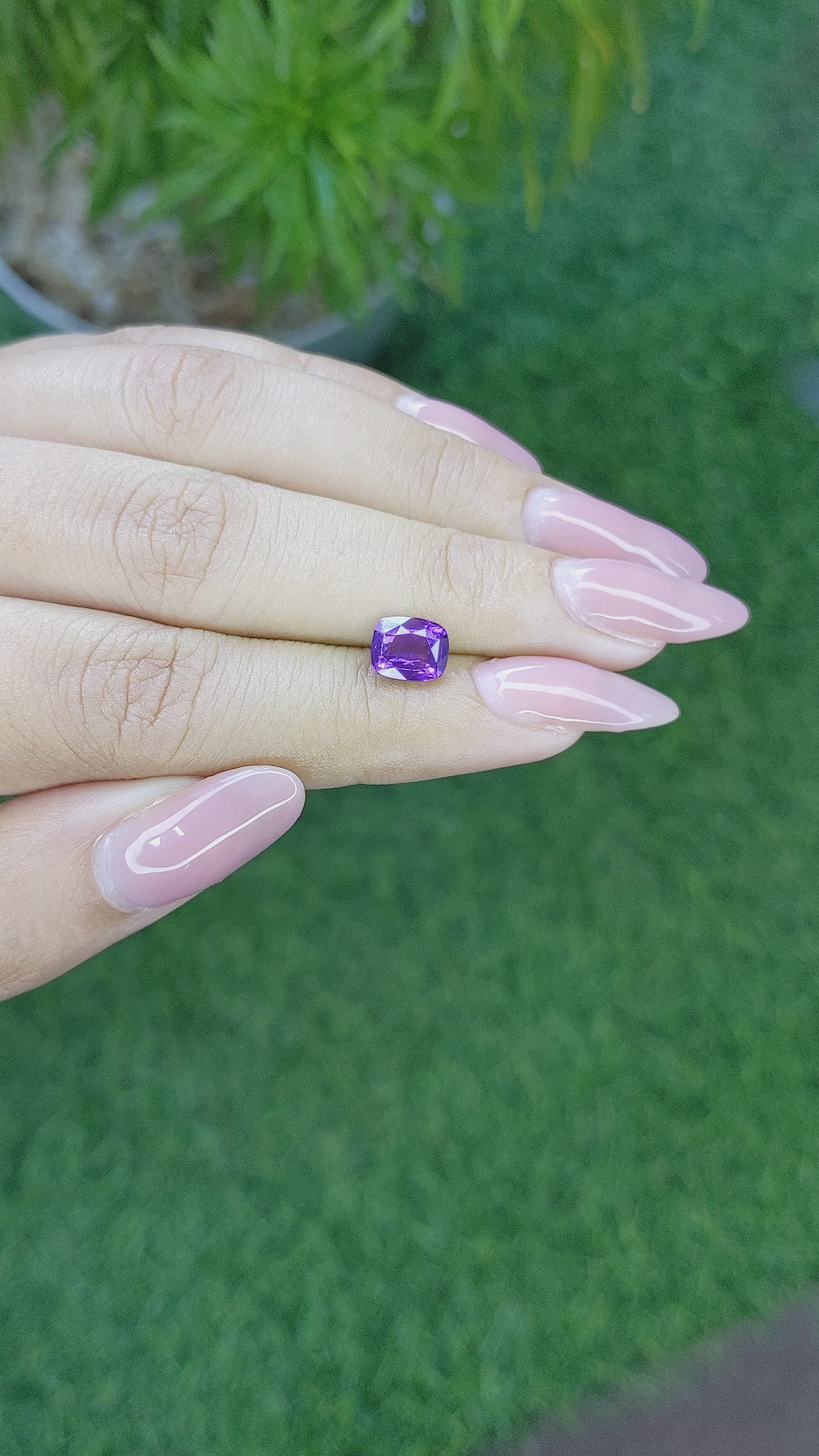 2.05 Ct. Bluish Purple Sapphire from Tanzania Size Video