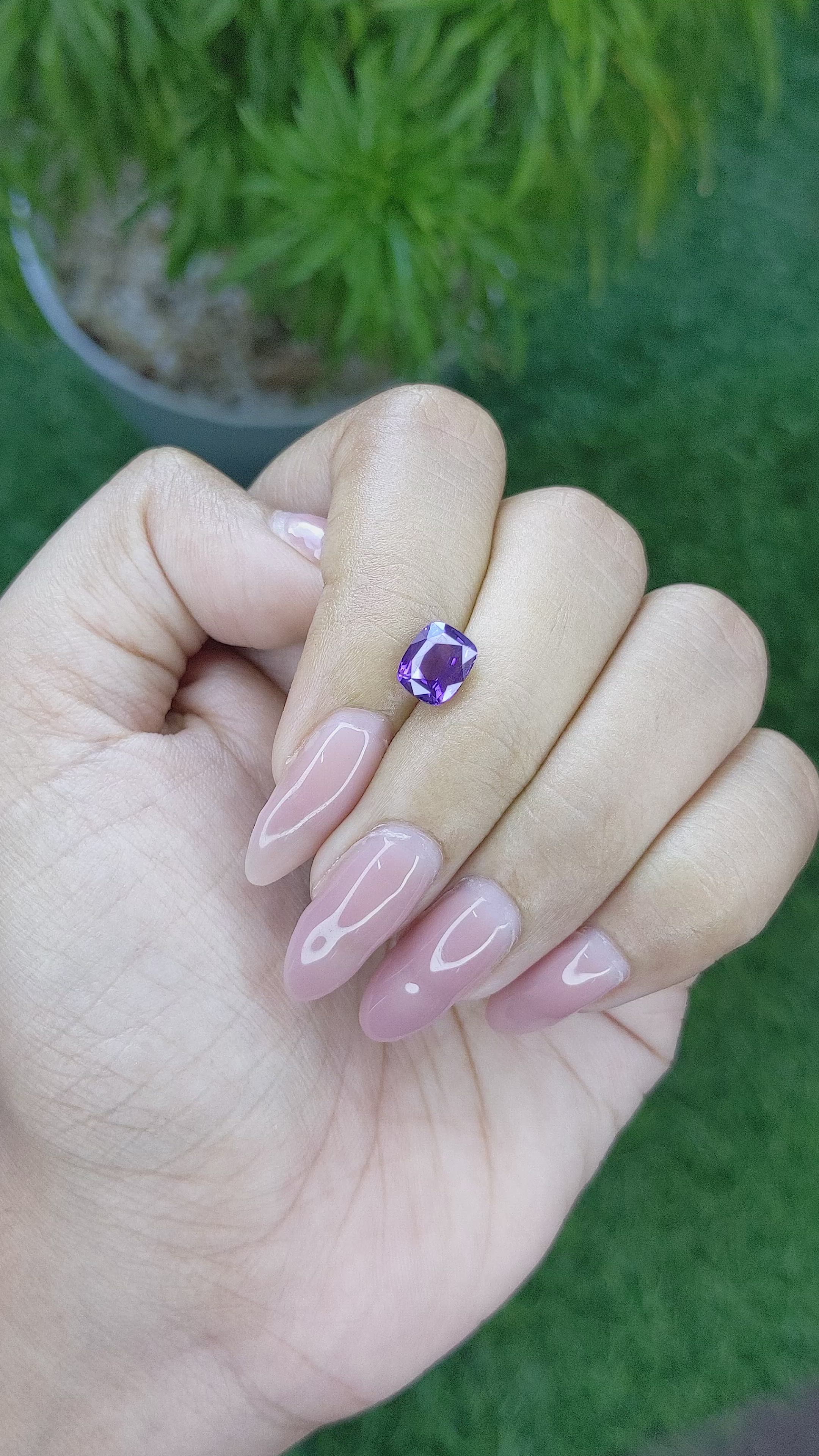 2.05 Ct. Bluish Purple Sapphire from Tanzania Size Video