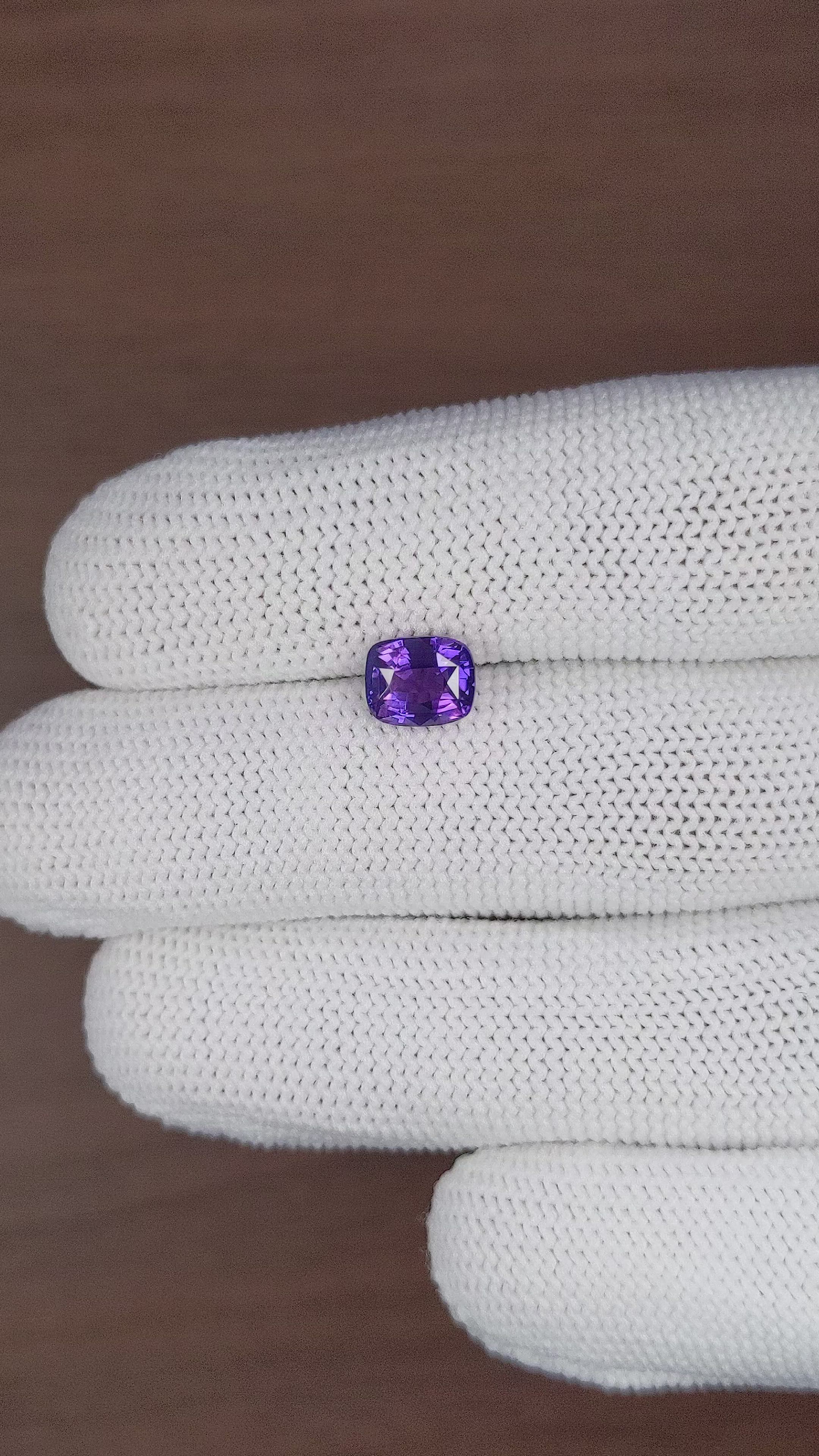 2.05 Ct. Bluish Purple Sapphire from Tanzania Size Video