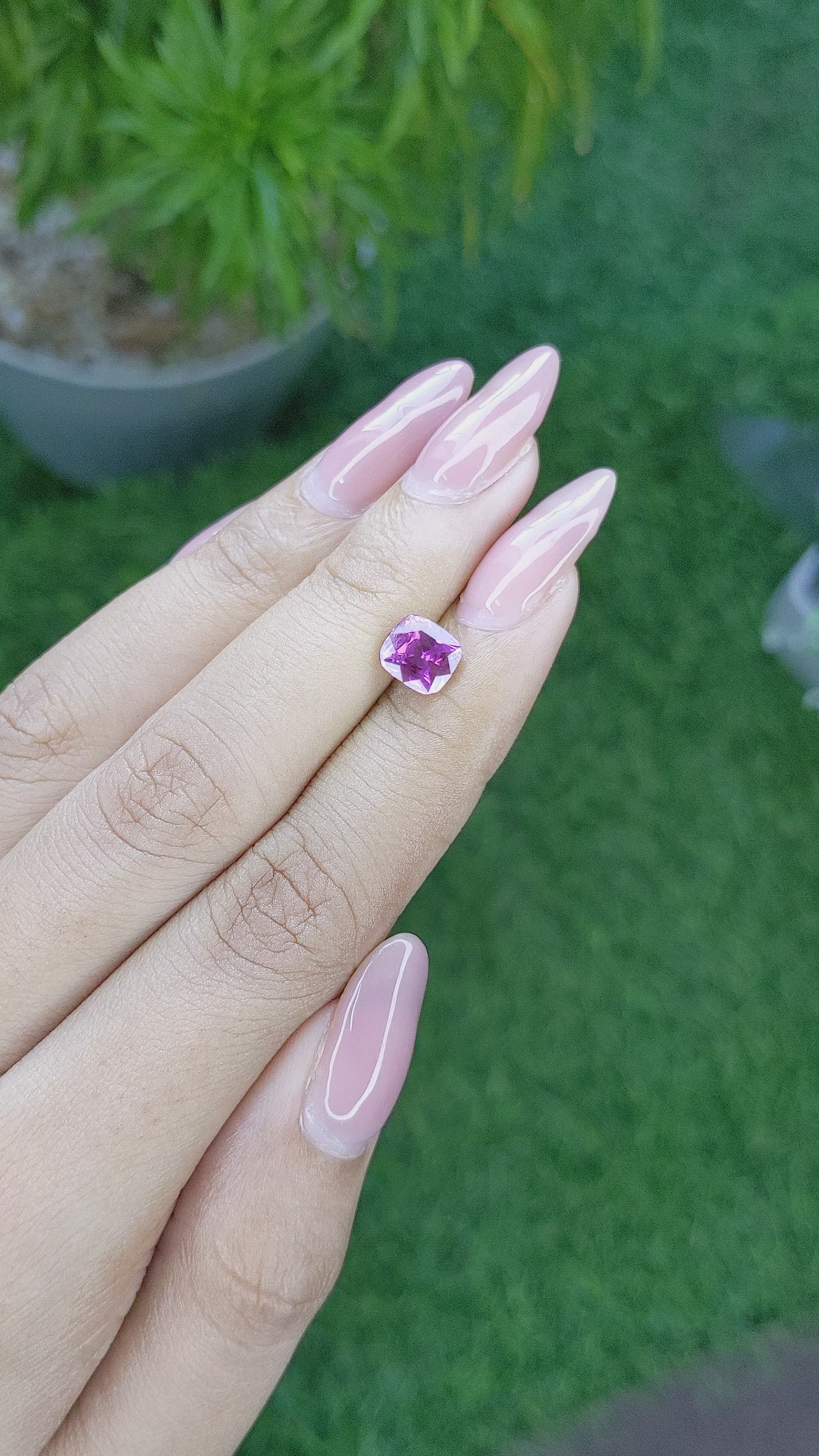 1.69 Ct. Pinkish Purple Sapphire from Tanzania Size Video
