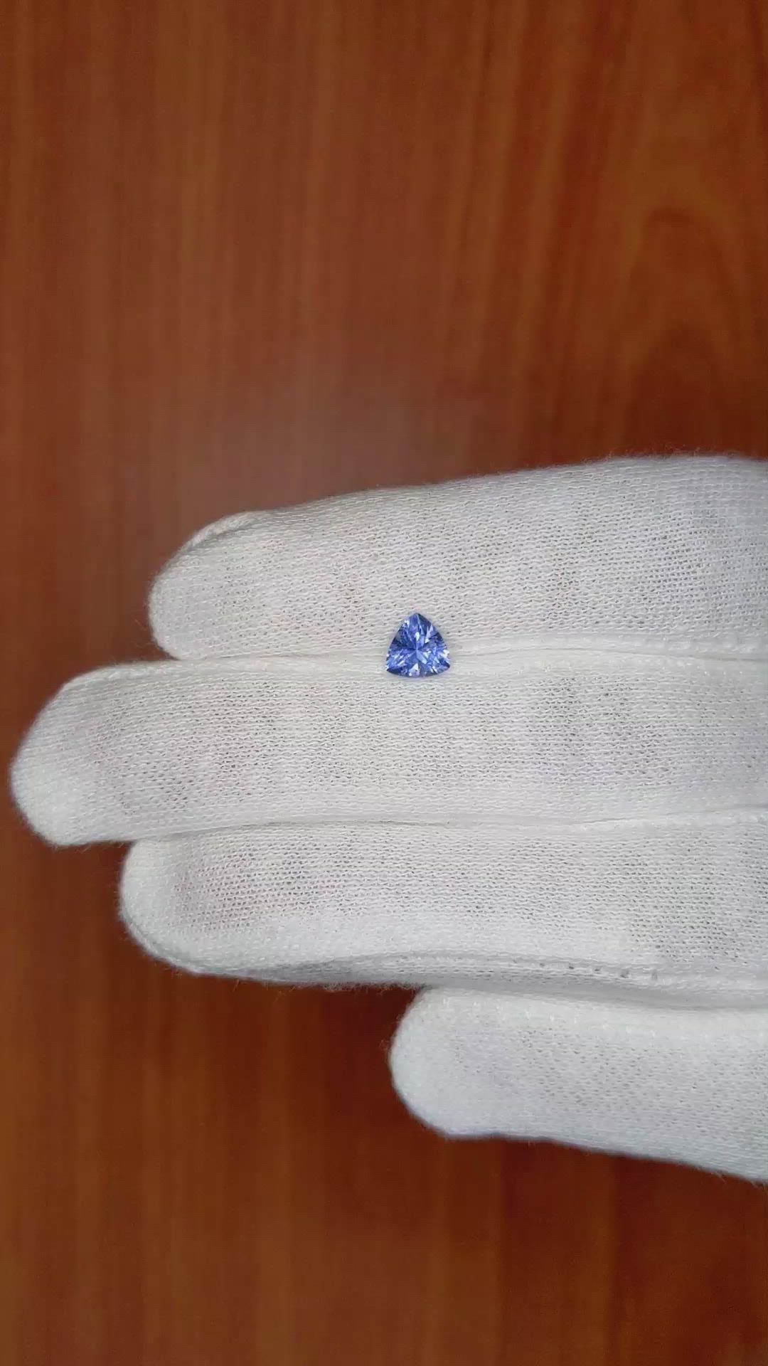 0.71 Ct. Blue Sapphire from Ceylon (Sri Lanka) Size Video