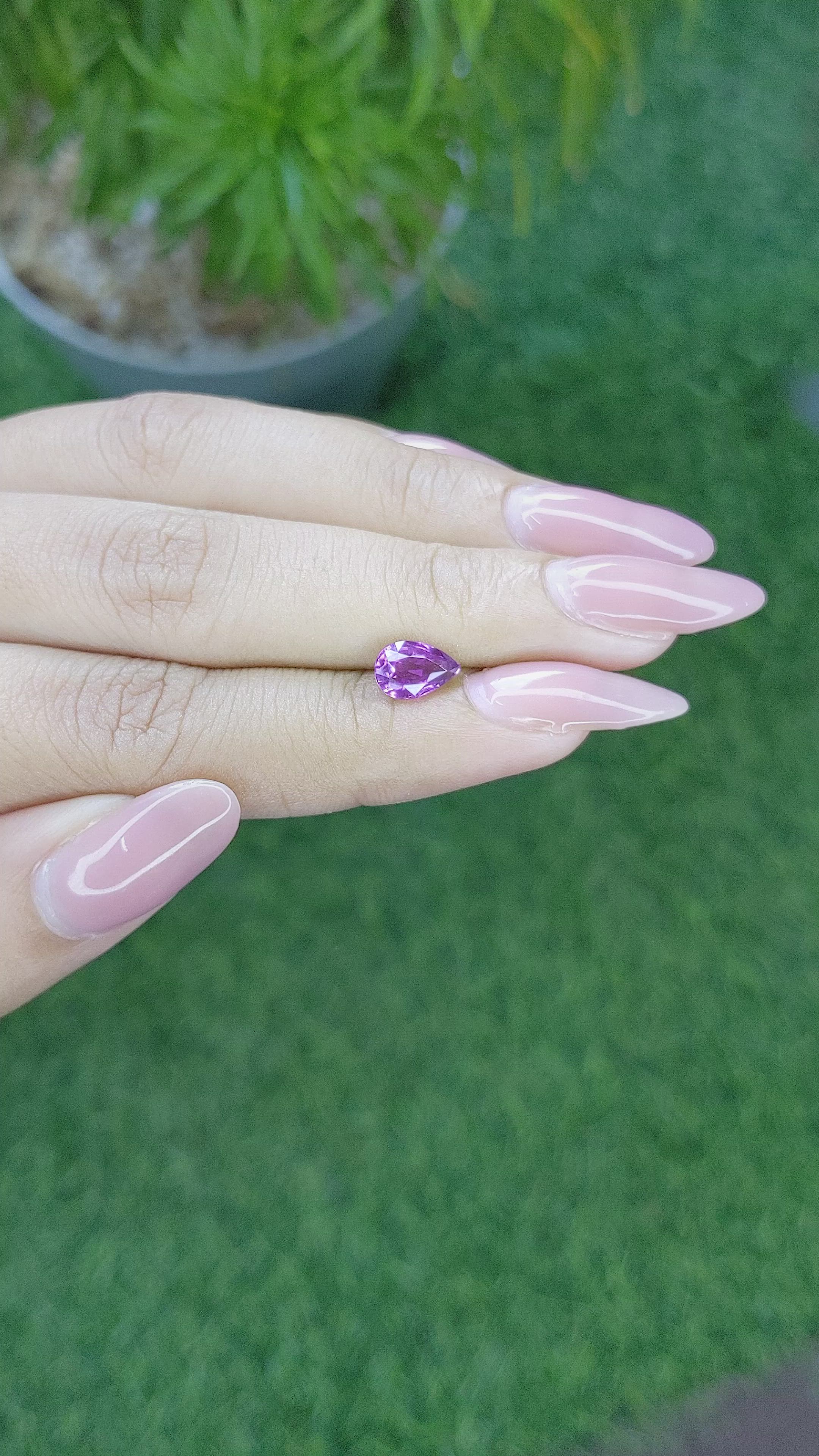 1.51 Ct. Purple Sapphire from Tanzania Size Video
