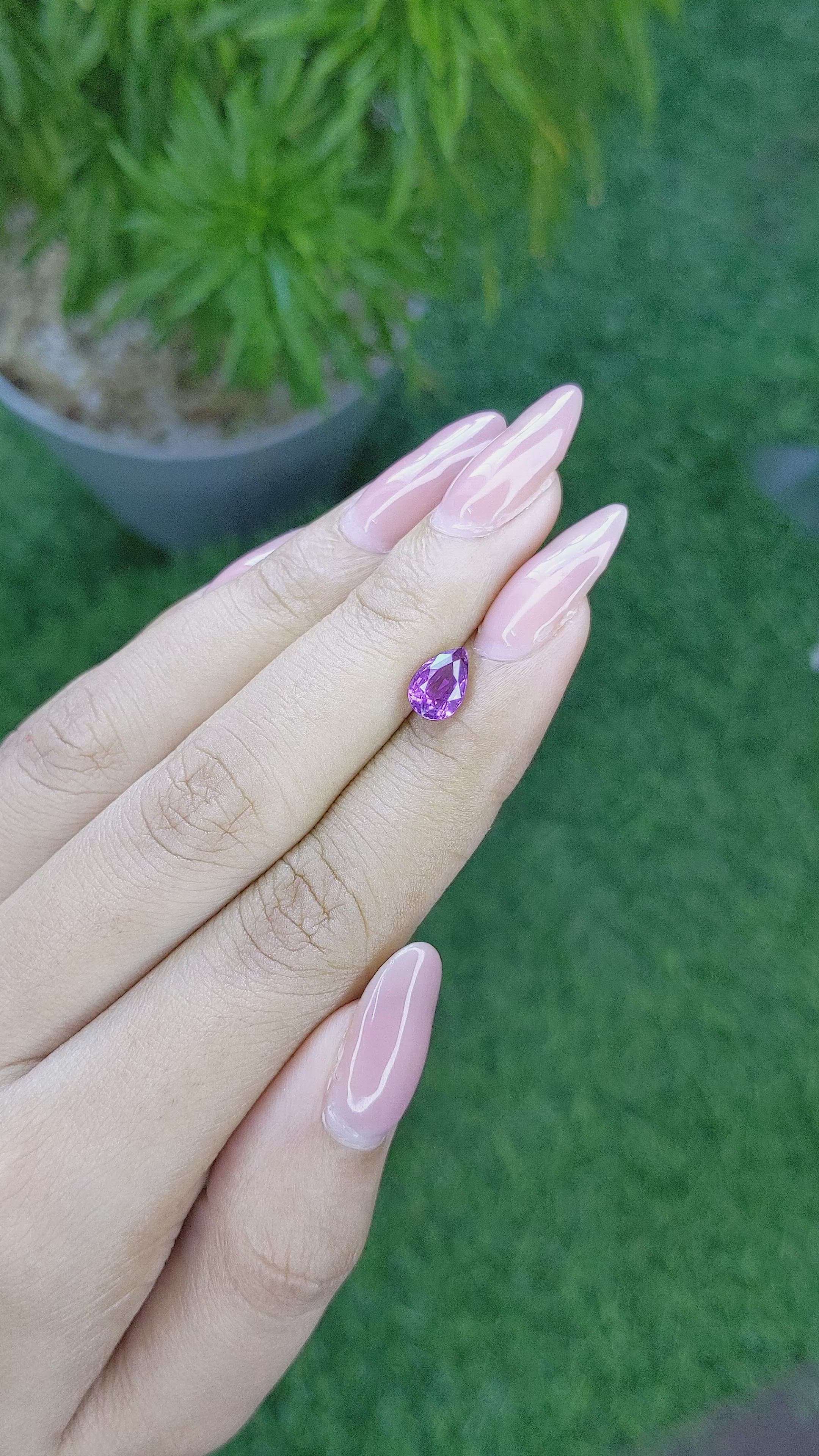 1.51 Ct. Purple Sapphire from Tanzania Size Video