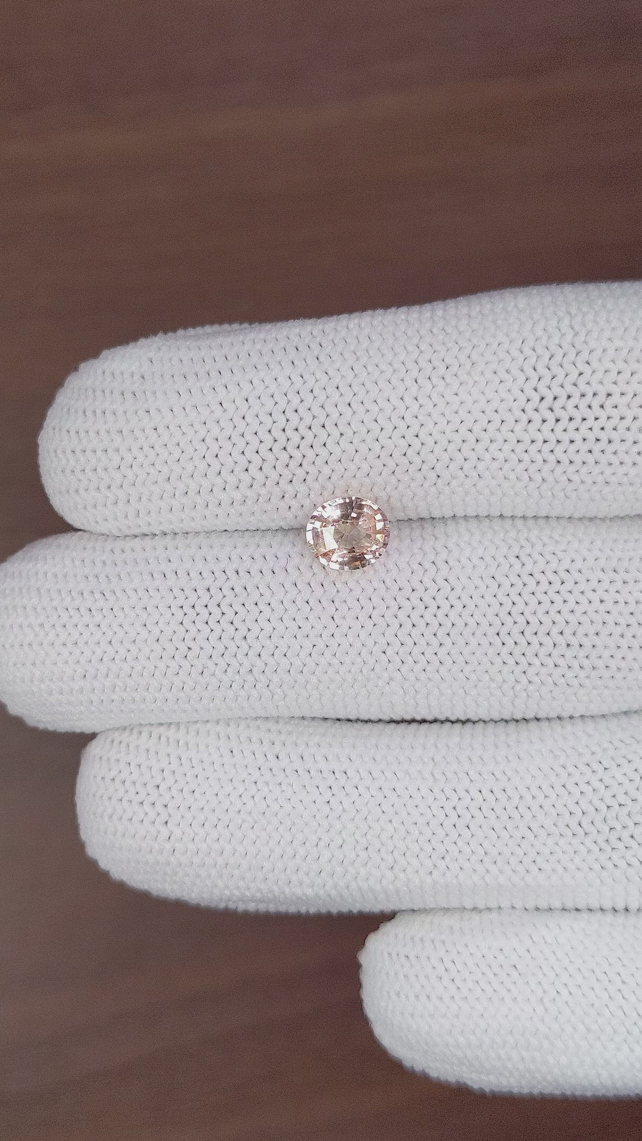 1.20 Ct. Peach Sapphire from Ceylon (Sri Lanka) Size Video