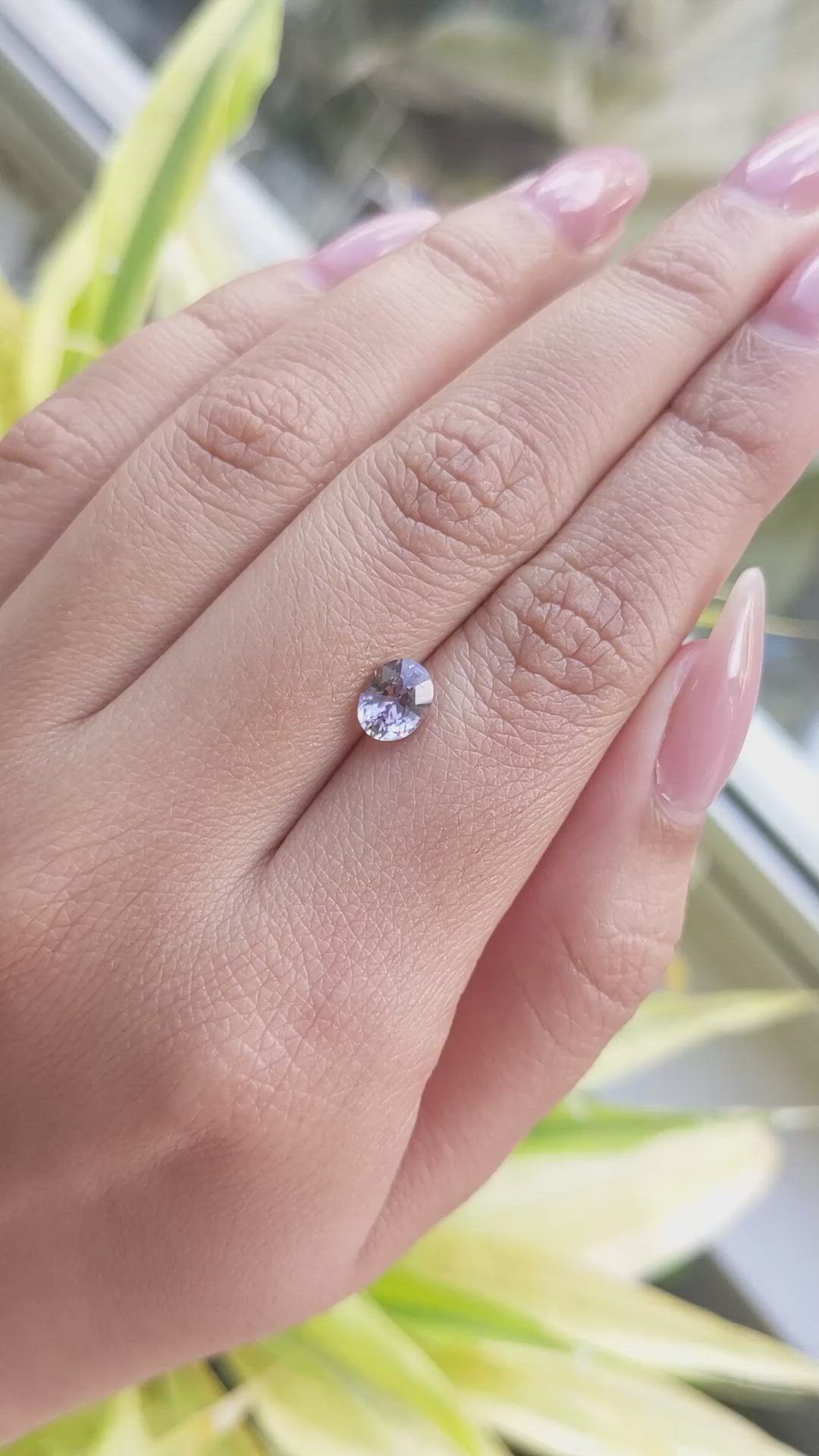 1.16 Ct. Pinkish Purple Sapphire from Ceylon (Sri Lanka) Size Video