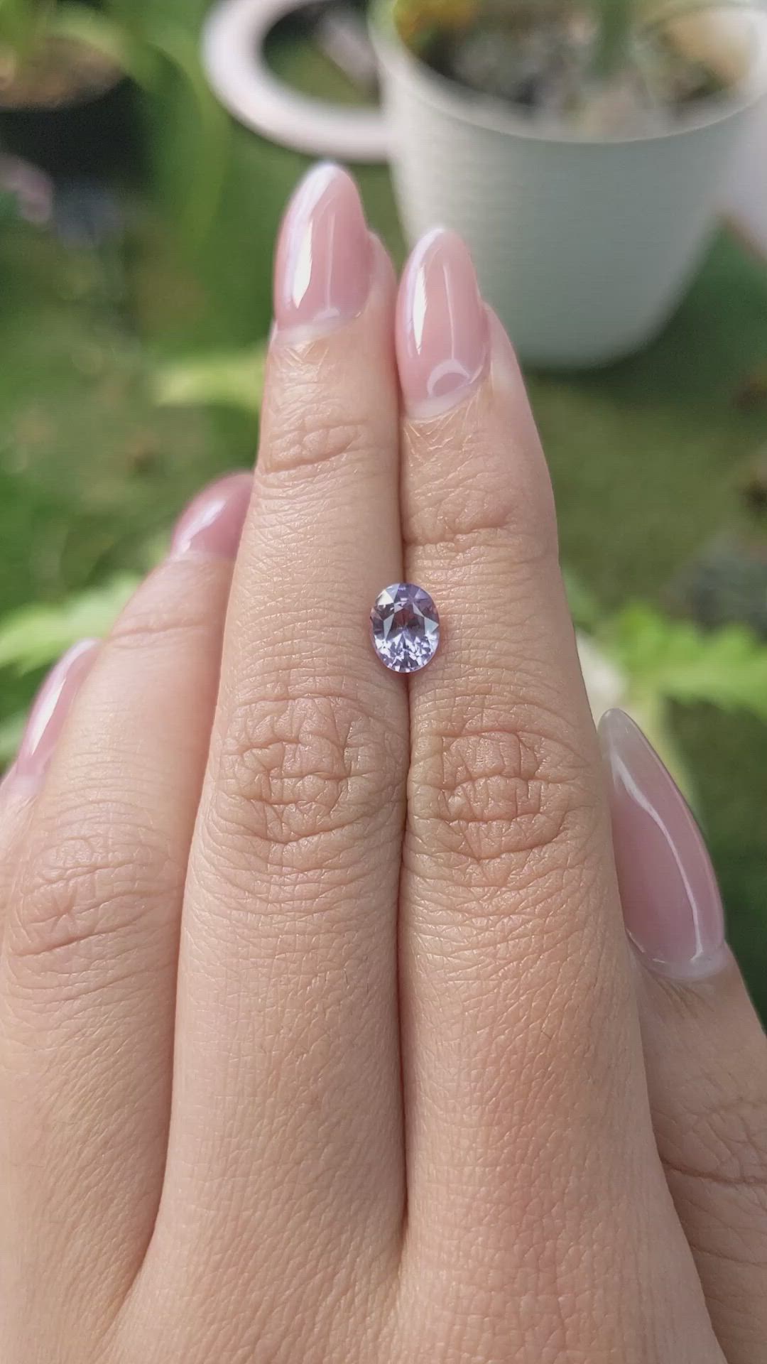 1.16 Ct. Pinkish Purple Sapphire from Ceylon (Sri Lanka) Size Video