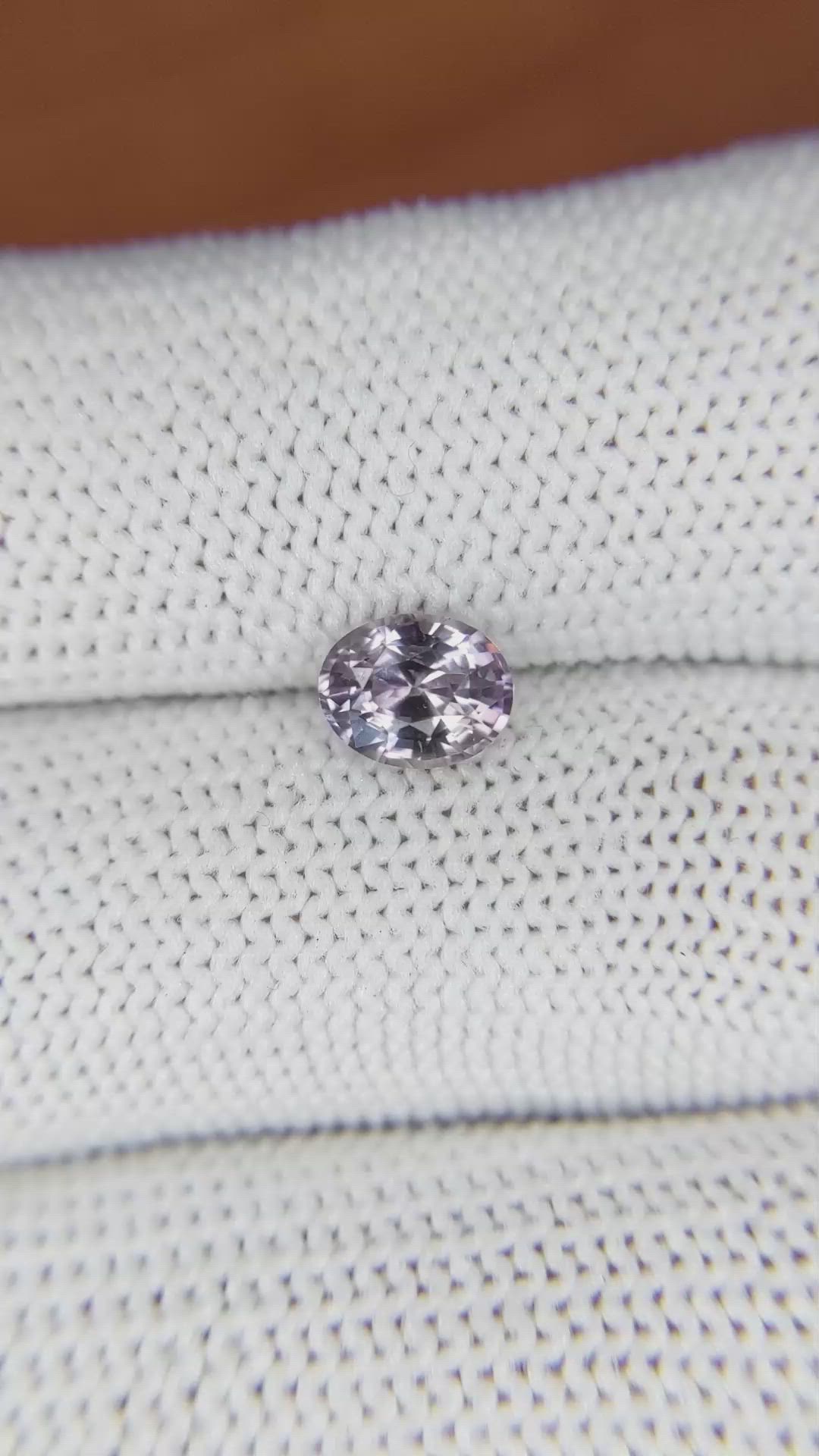 1.16 Ct. Pinkish Purple Sapphire from Ceylon (Sri Lanka) Size Video