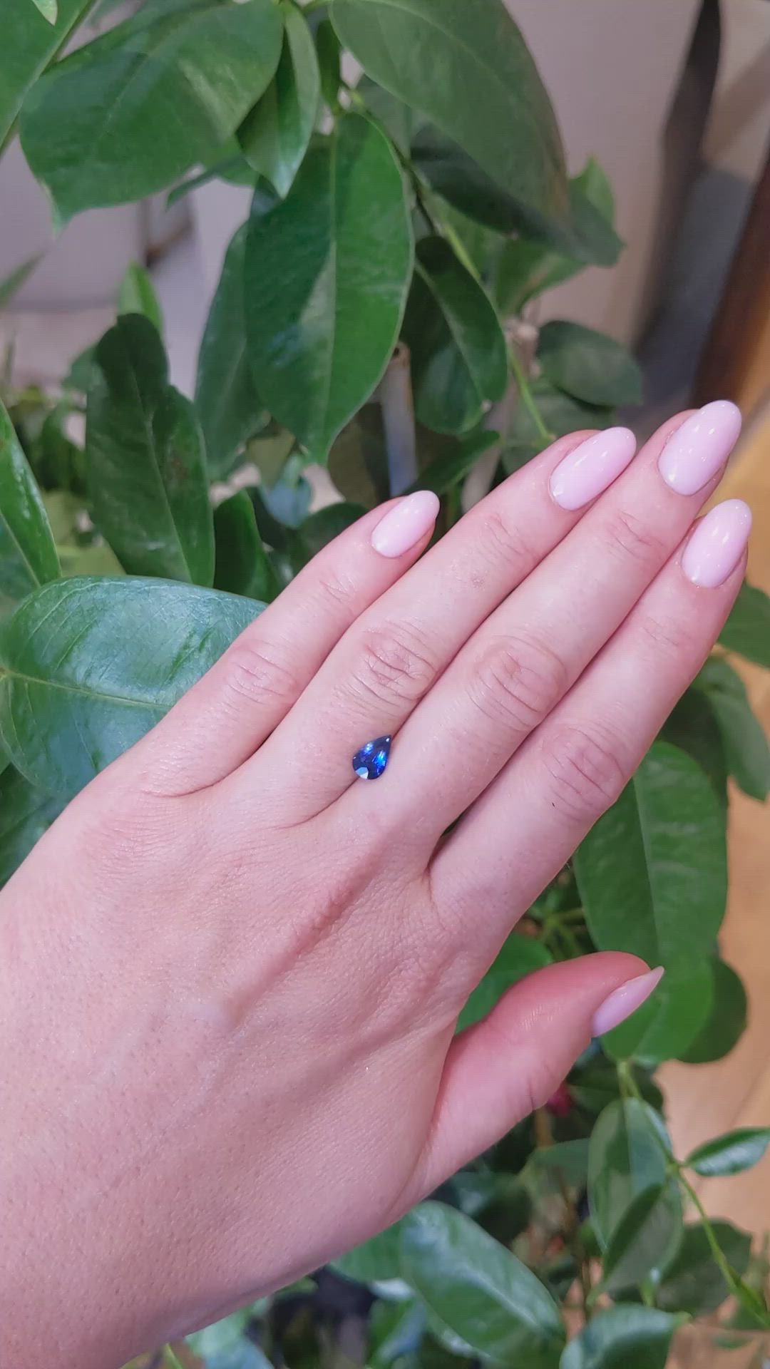 1.12 Ct. Blue Sapphire from Ceylon (Sri Lanka) Size Video