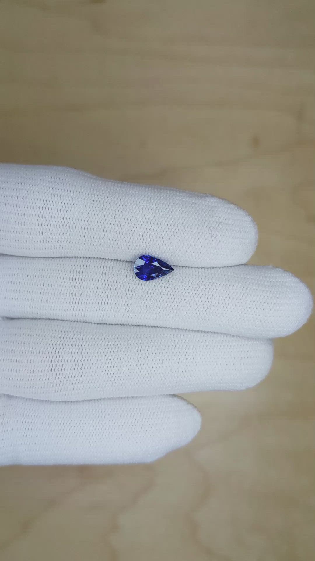 1.12 Ct. Blue Sapphire from Ceylon (Sri Lanka) Size Video