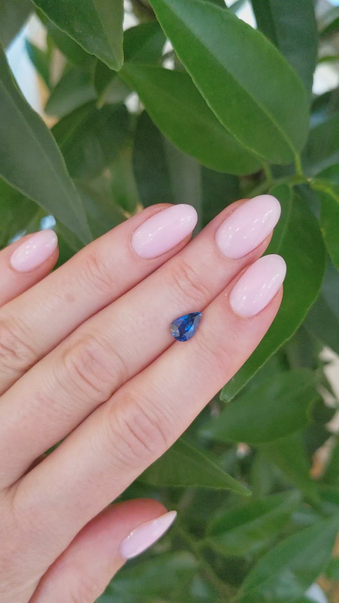 1.12 Ct. Blue Sapphire from Ceylon (Sri Lanka) Size Video
