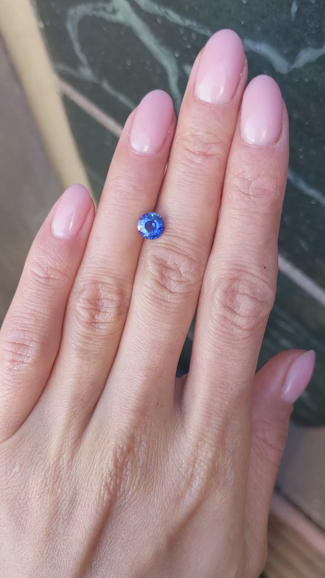 1.17 Ct. Blue Sapphire from Ceylon (Sri Lanka) Size Video