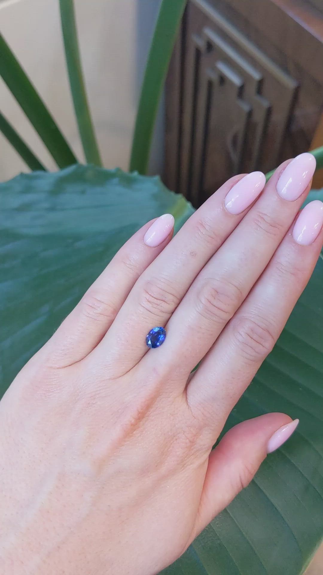 1.42 Ct. Blue Sapphire from Ceylon (Sri Lanka) Size Video