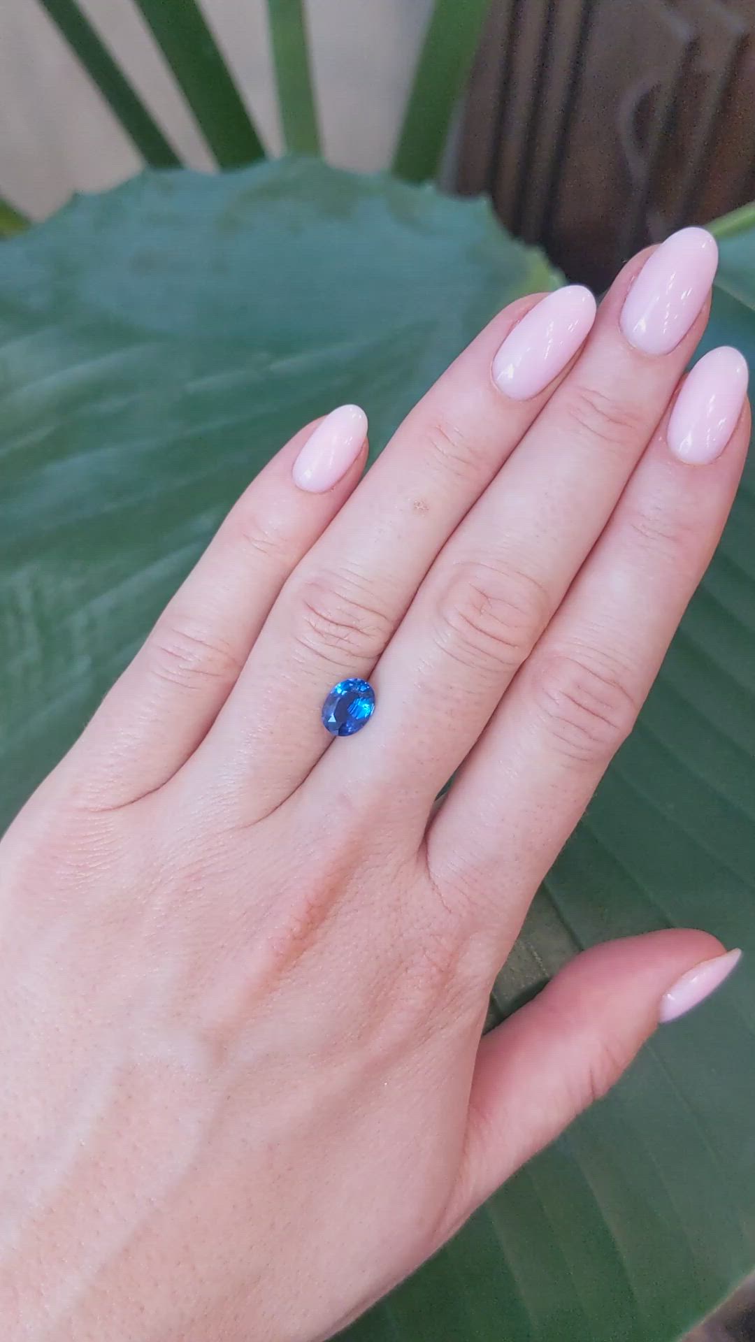 1.60 Ct. Blue Sapphire from Ceylon (Sri Lanka) Size Video