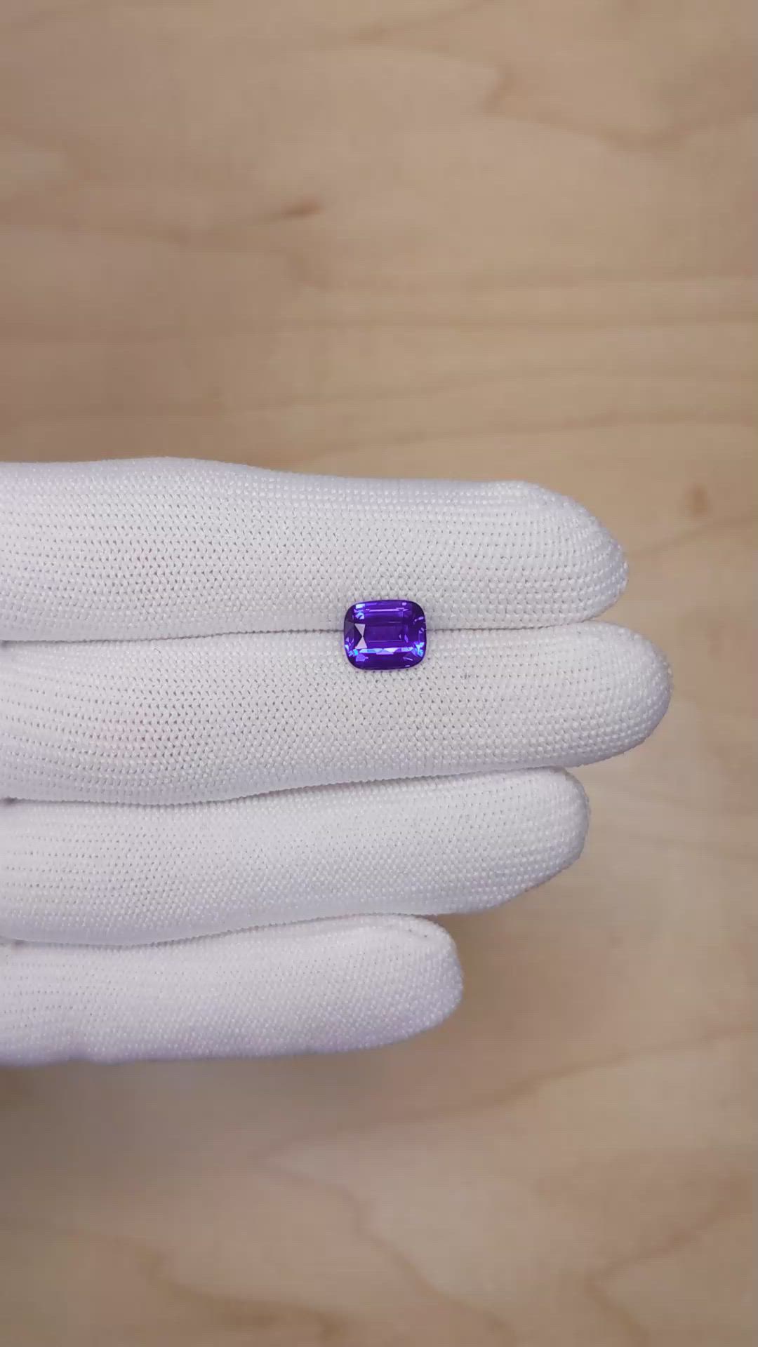 3.00 Ct. Color Change Sapphire from Ceylon (Sri Lanka) Size Video