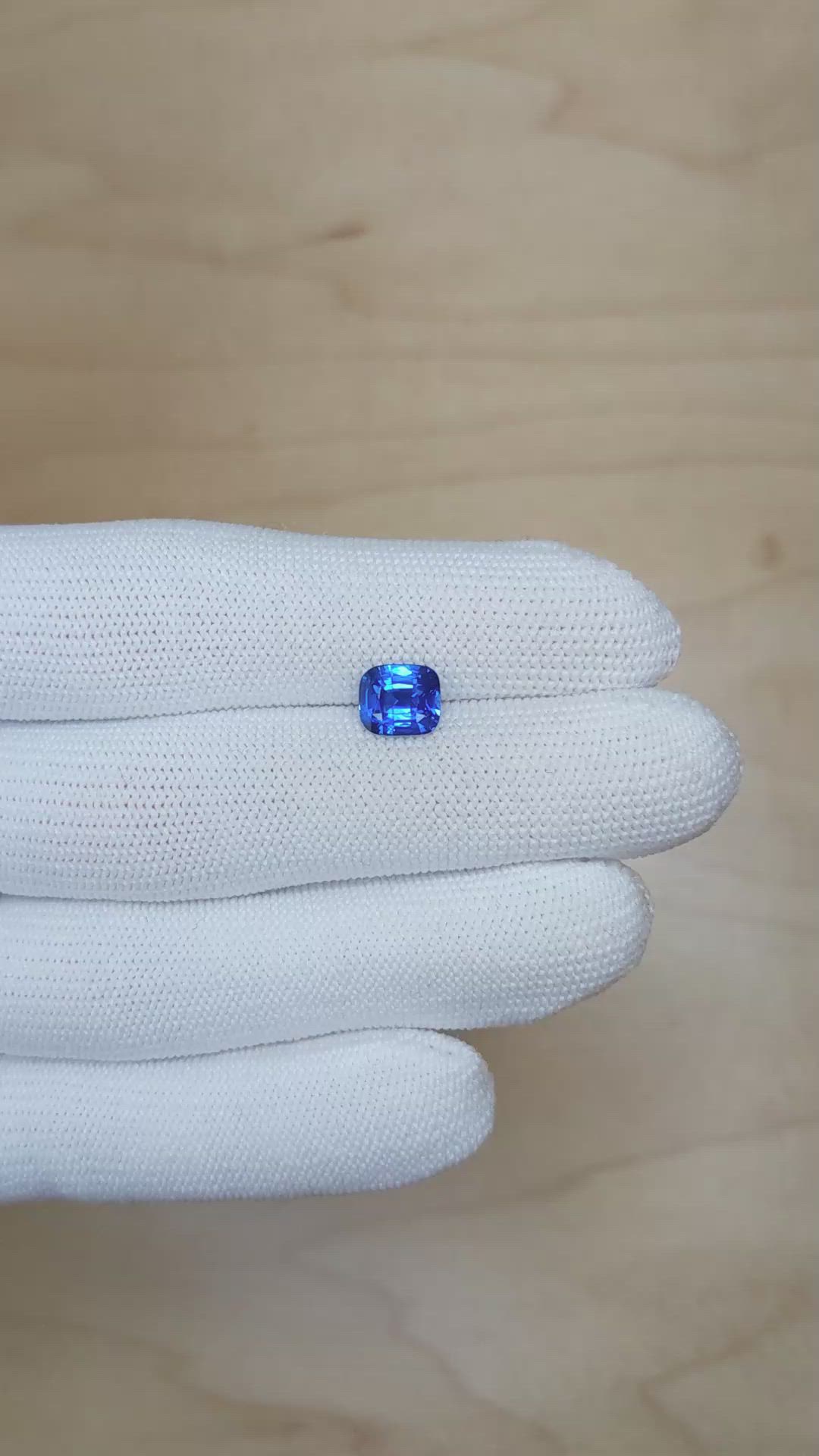 2.16 Ct. Blue Sapphire from Ceylon (Sri Lanka) Size Video