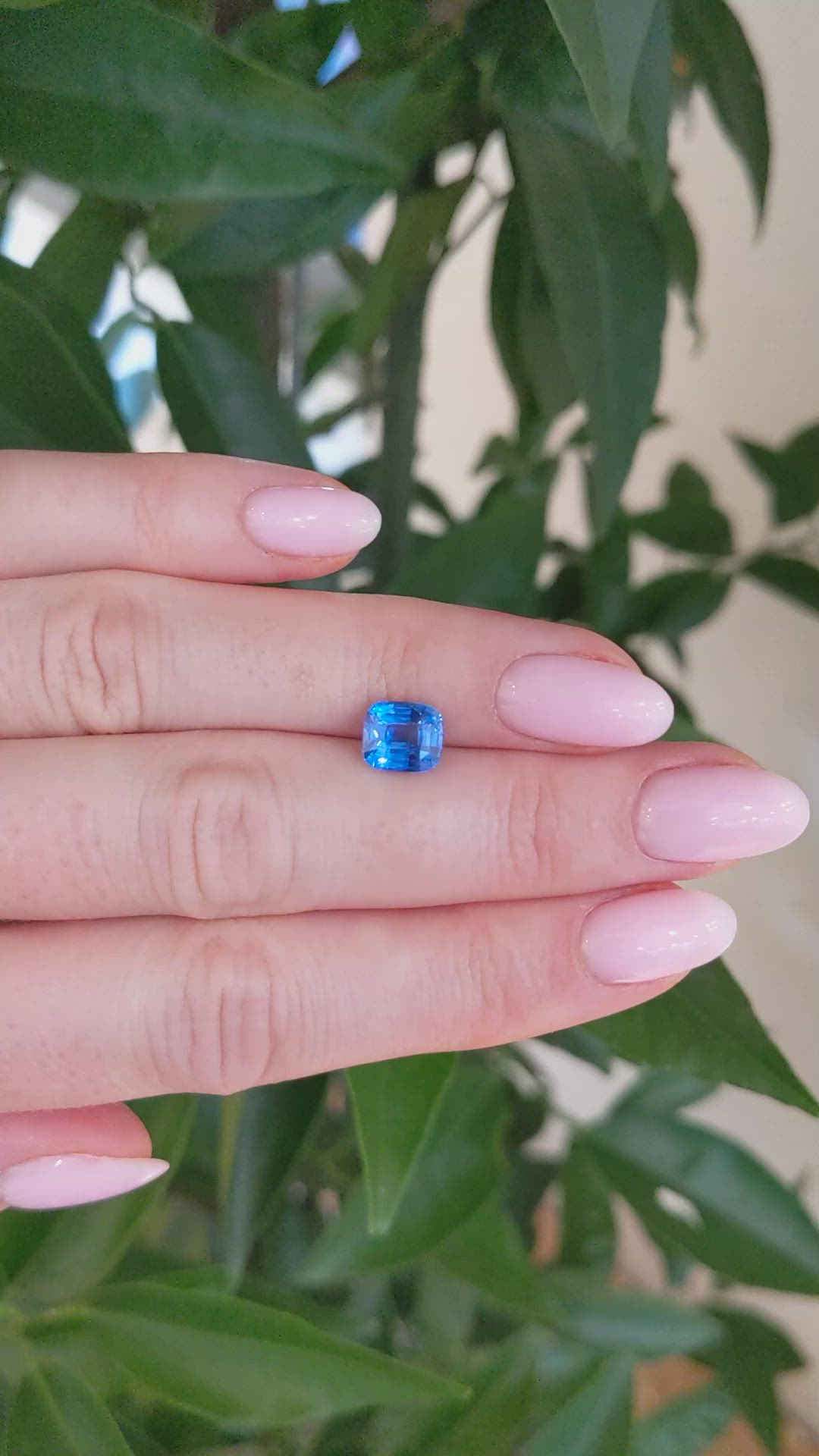 2.16 Ct. Blue Sapphire from Ceylon (Sri Lanka) Size Video