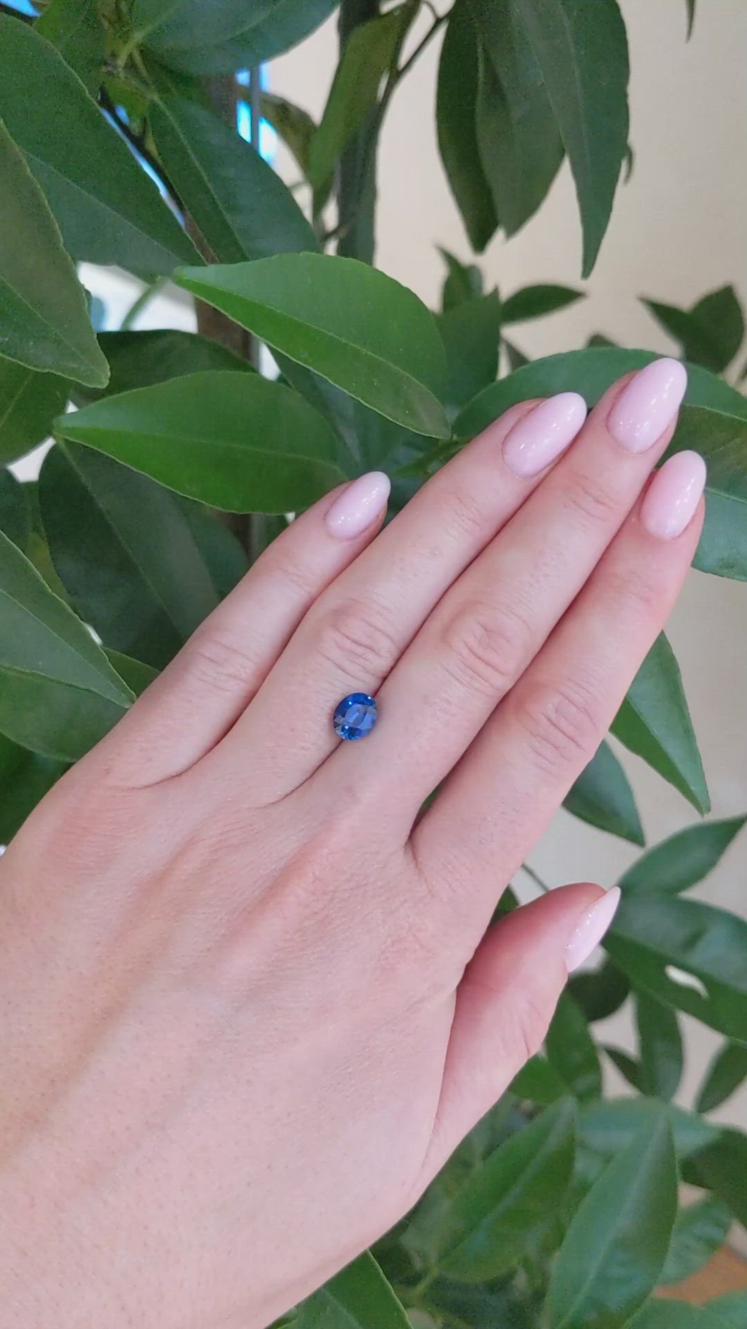 2.09 Ct. Blue Sapphire from Ceylon (Sri Lanka) Size Video