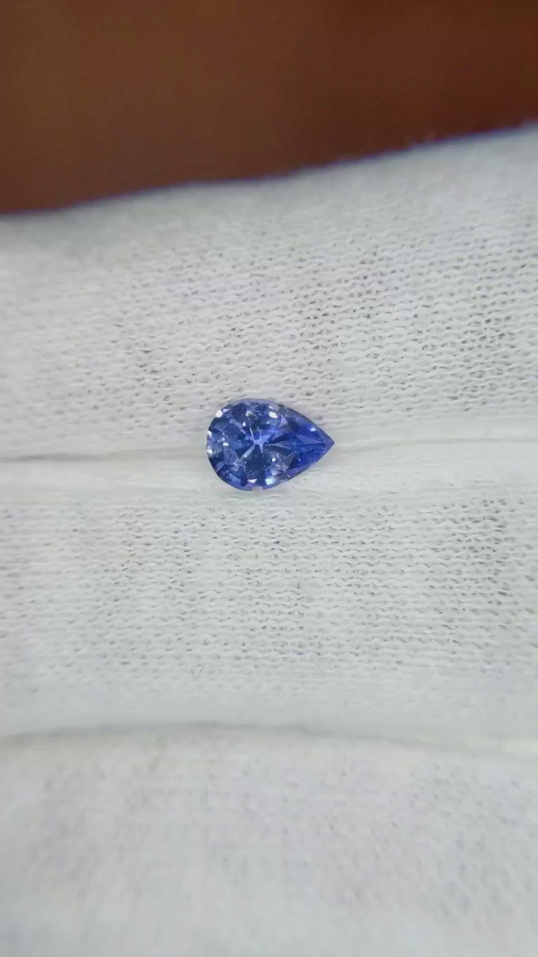0.72 Ct. Blue Sapphire from Ceylon (Sri Lanka) Size Video