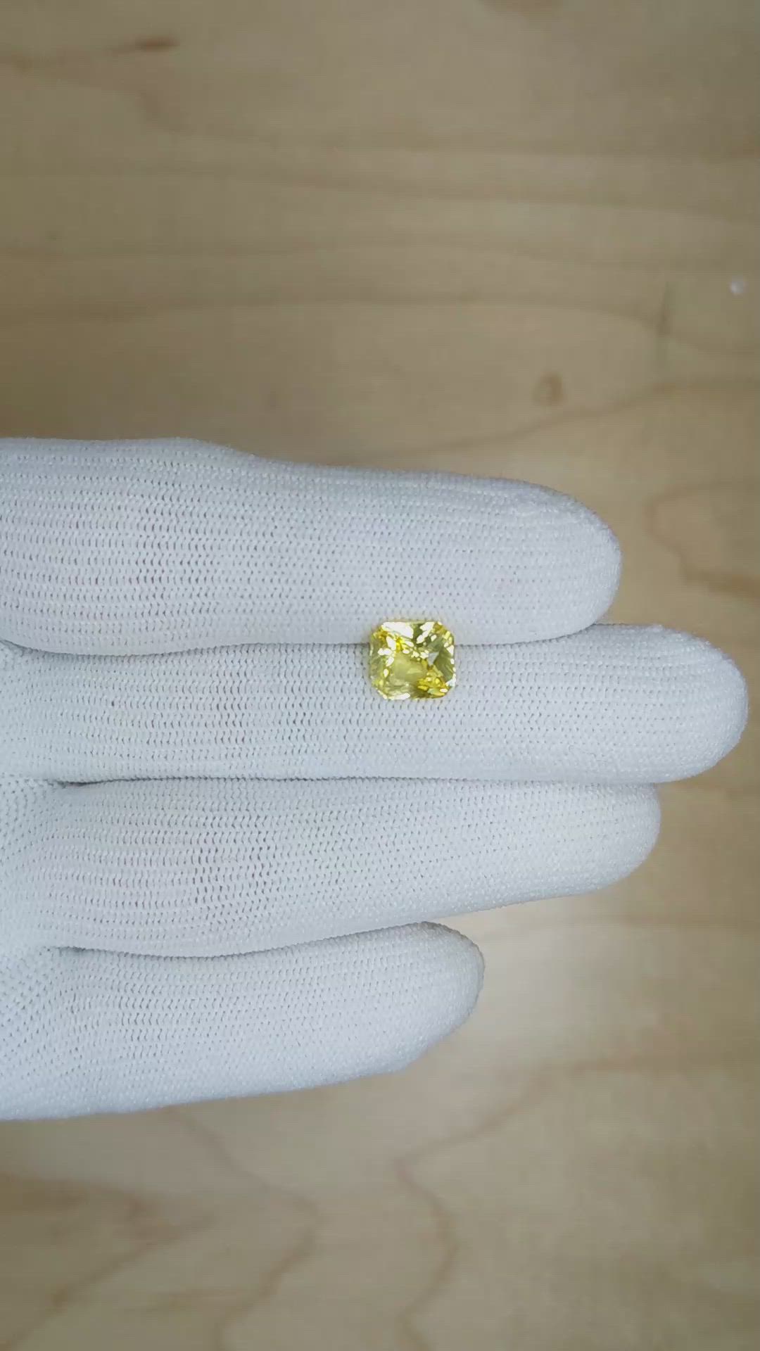 2.66 Ct. Yellow Sapphire from Ceylon (Sri Lanka) Size Video