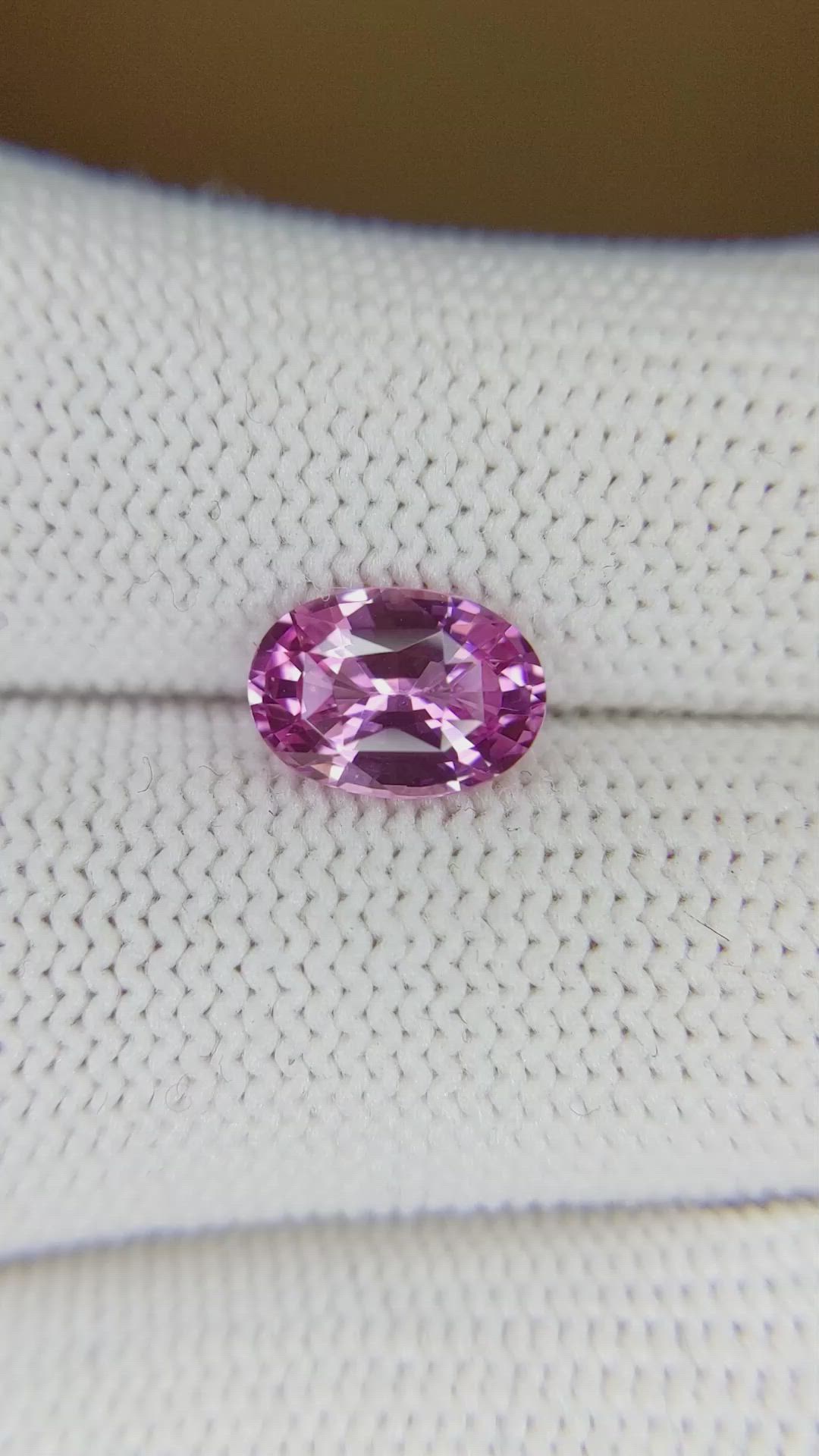 2.04 Ct. Pink Sapphire from Ceylon (Sri Lanka) Size Video