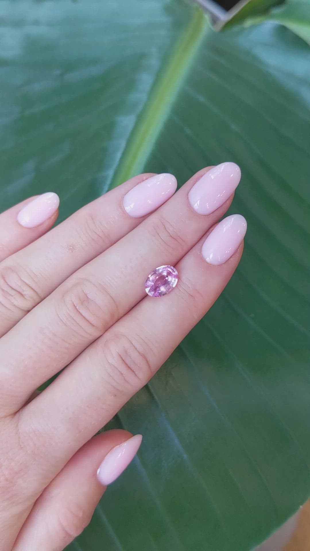 2.03 Ct. Pink Sapphire from Ceylon (Sri Lanka) Size Video