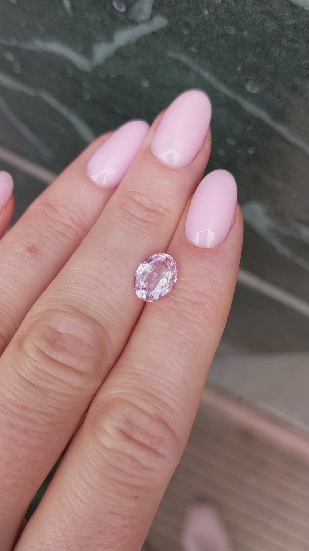 2.03 Ct. Pink Sapphire from Ceylon (Sri Lanka) Size Video