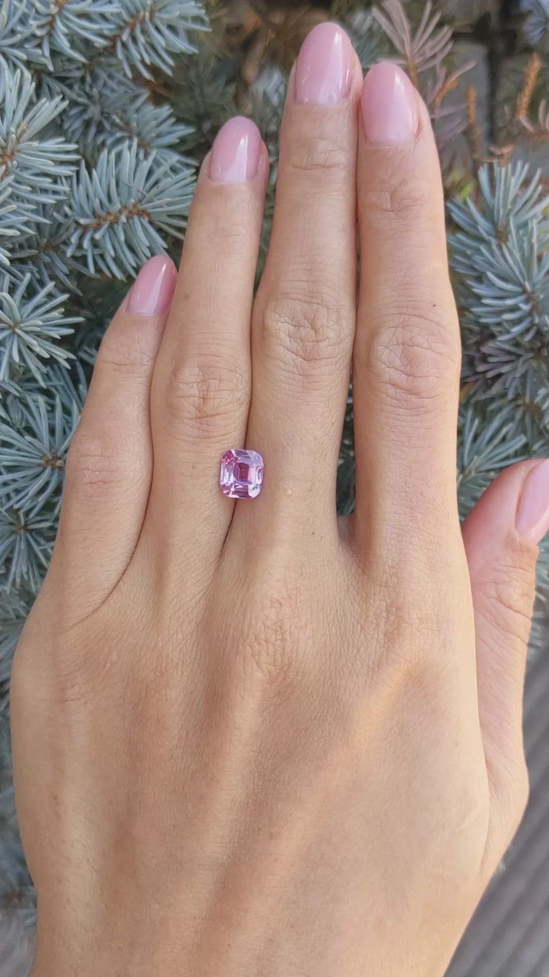 2.05 Ct. Purplish Pink Sapphire from Ceylon (Sri Lanka) Size Video