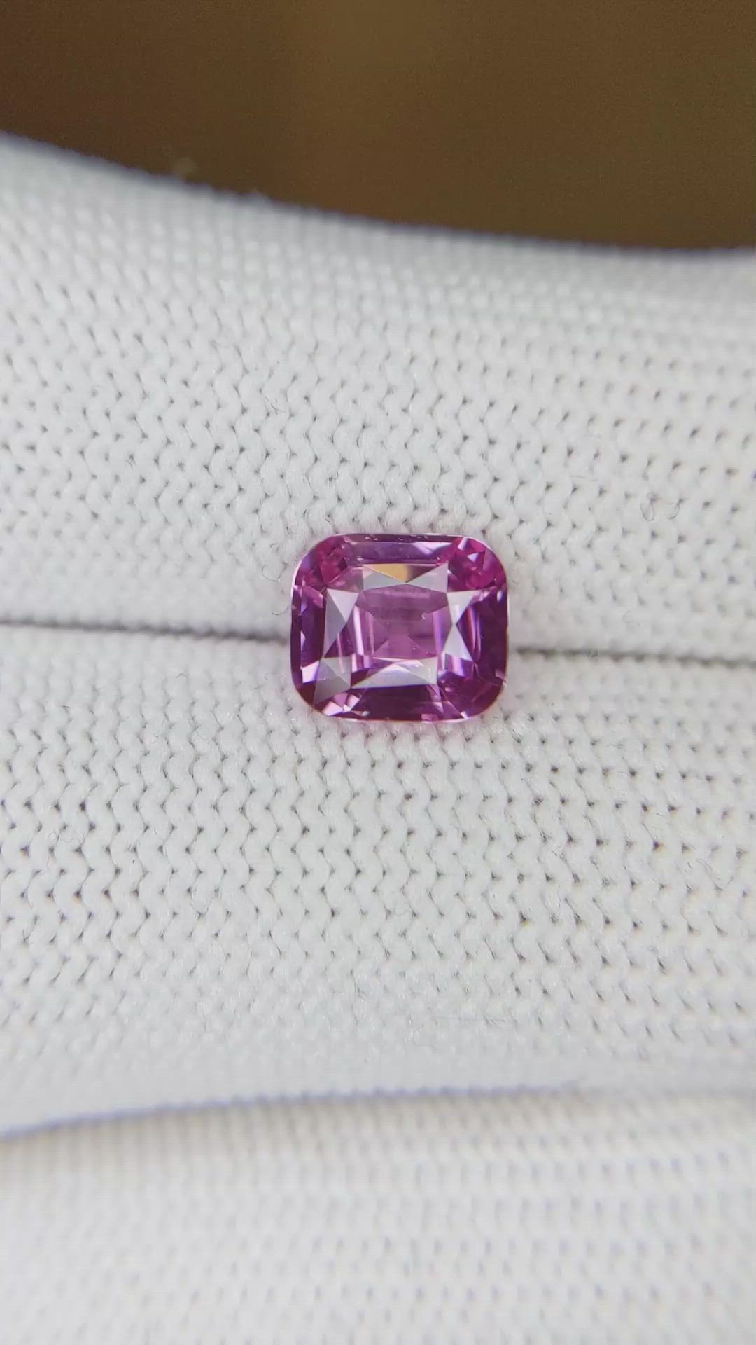 2.05 Ct. Purplish Pink Sapphire from Ceylon (Sri Lanka) Size Video