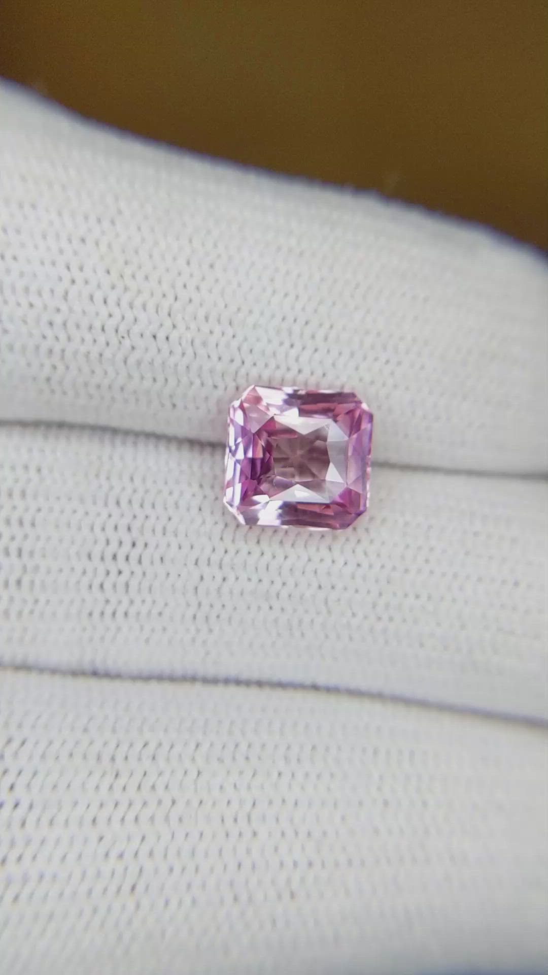3.01 Ct. Pink Sapphire from Ceylon (Sri Lanka) Size Video