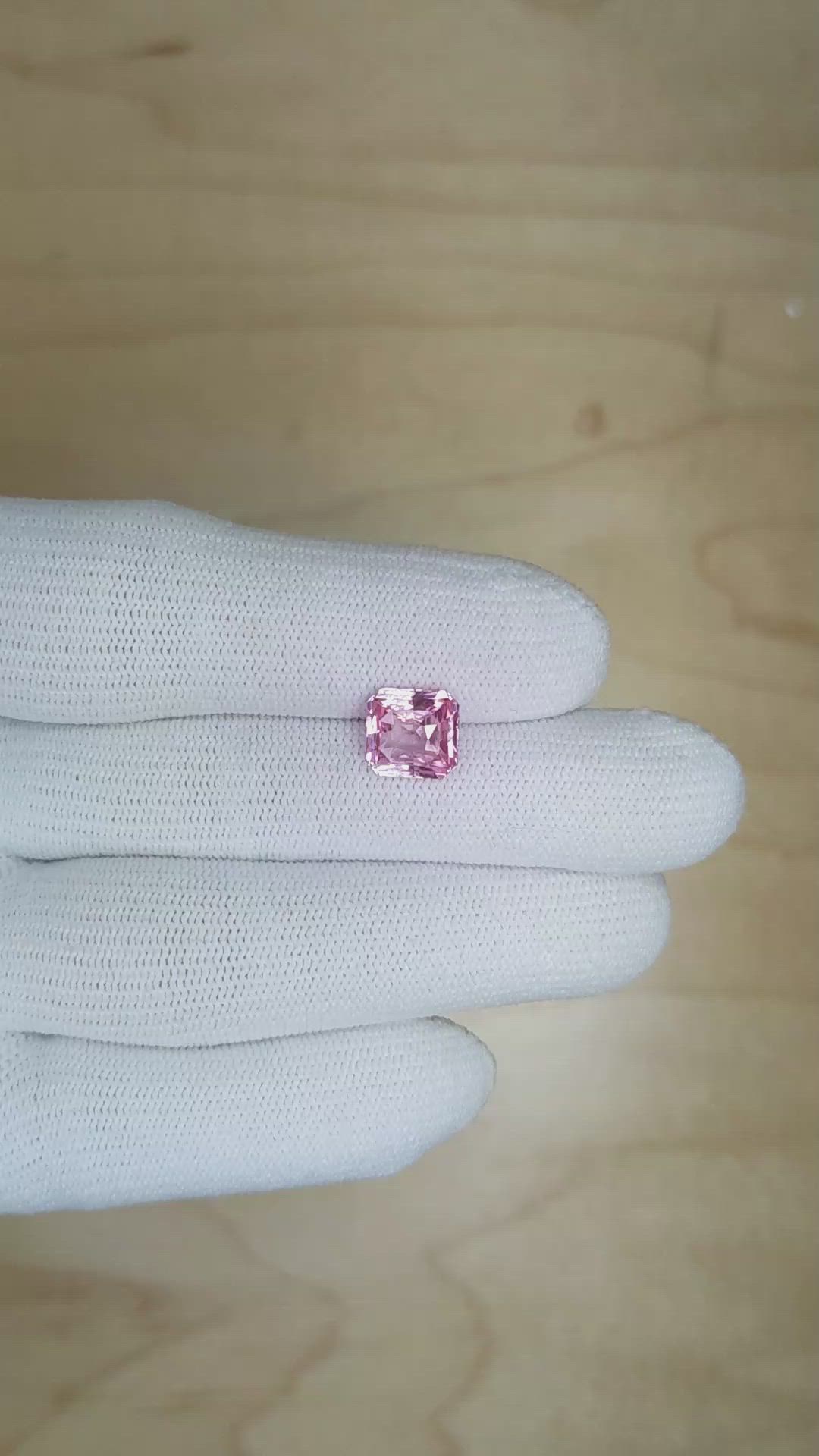 3.01 Ct. Pink Sapphire from Ceylon (Sri Lanka) Size Video