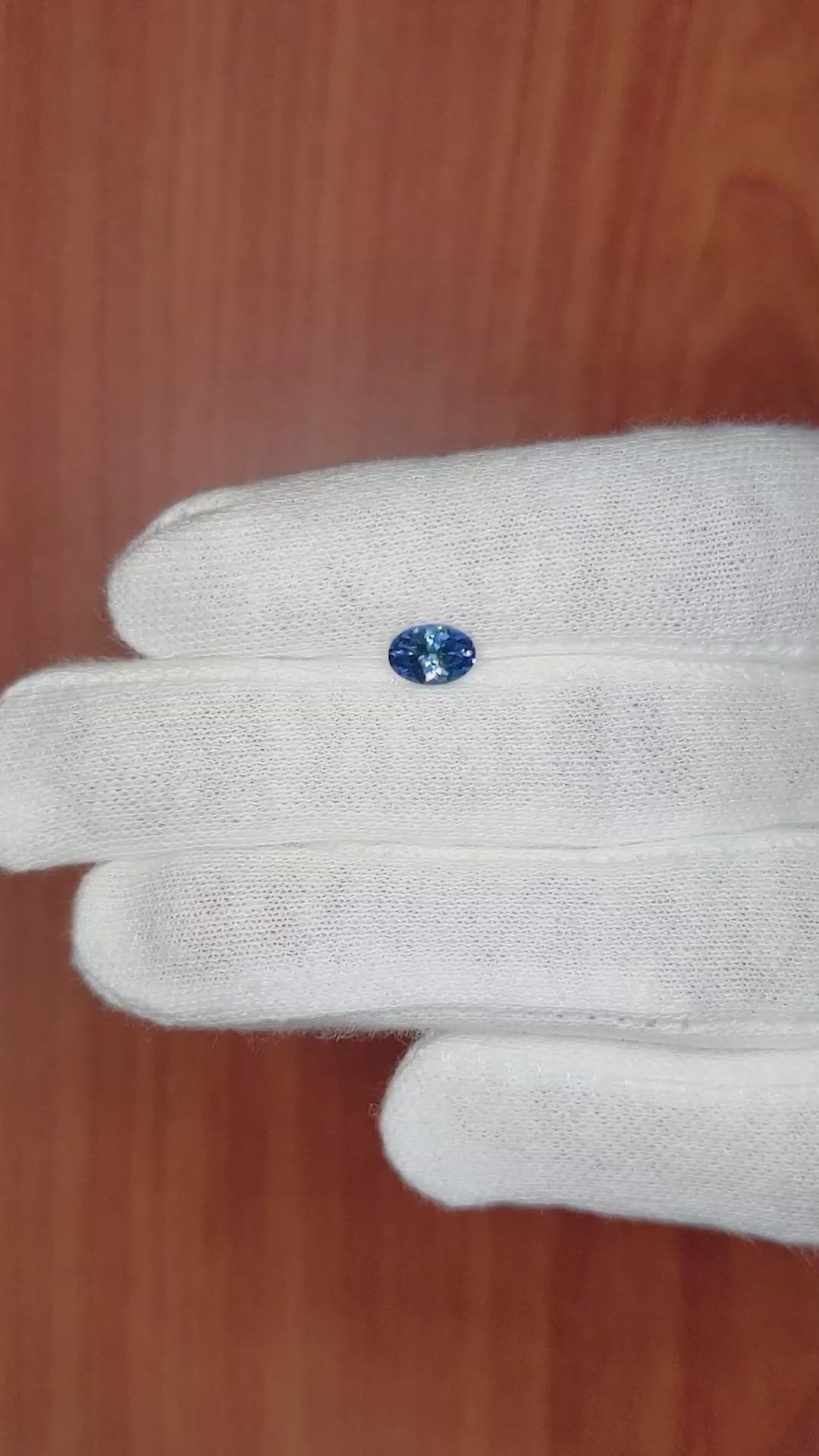 0.74 Ct. Blue Sapphire from Ceylon (Sri Lanka) Size Video