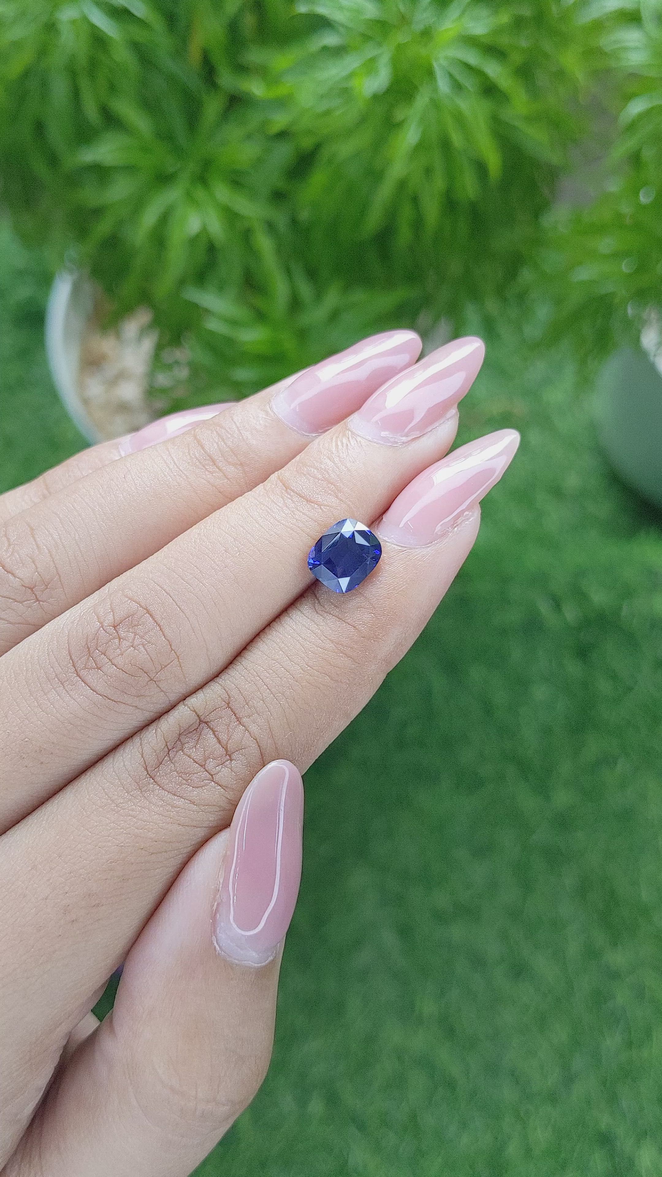 2.55 Ct. Blue Sapphire from Ceylon (Sri Lanka) Size Video