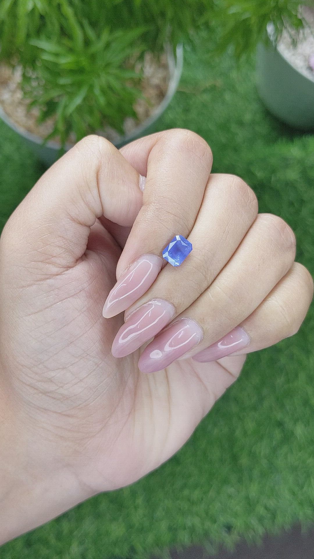 1.62 Ct. Blue Sapphire from Ceylon (Sri Lanka) Size Video