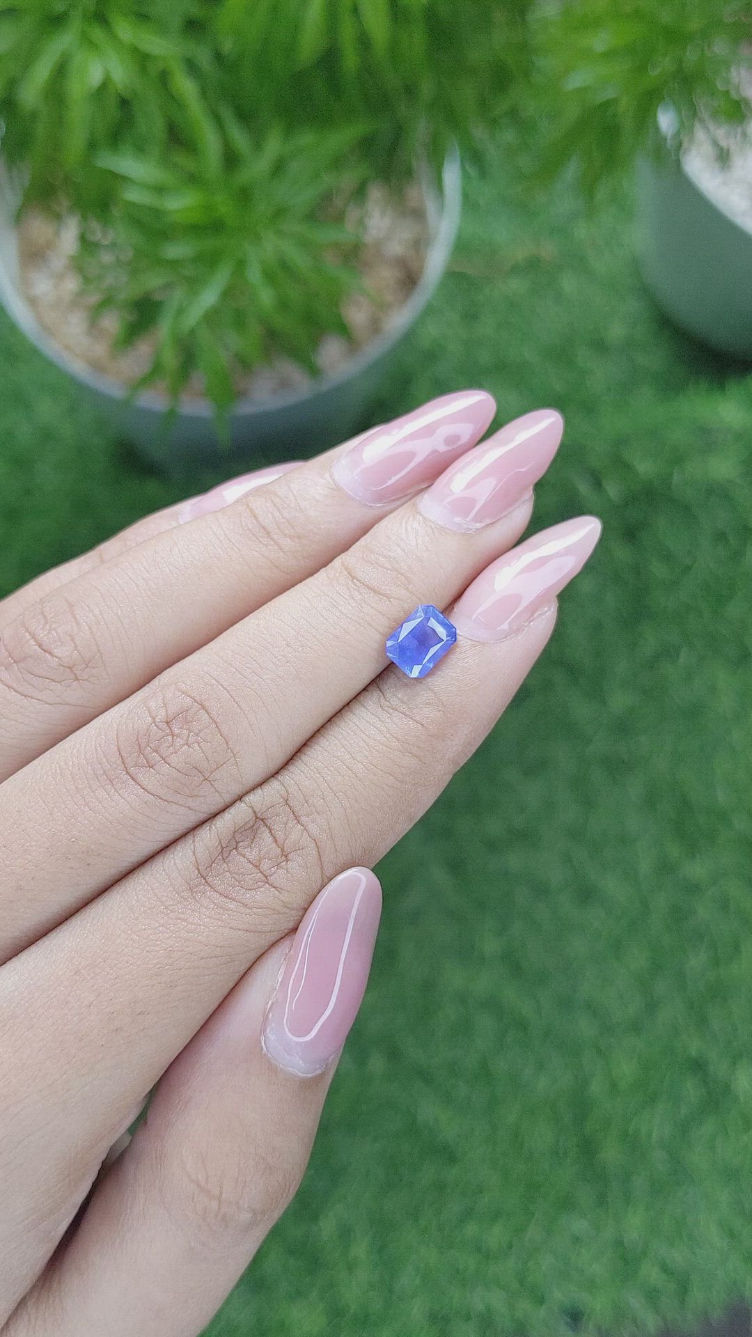 1.62 Ct. Blue Sapphire from Ceylon (Sri Lanka) Size Video