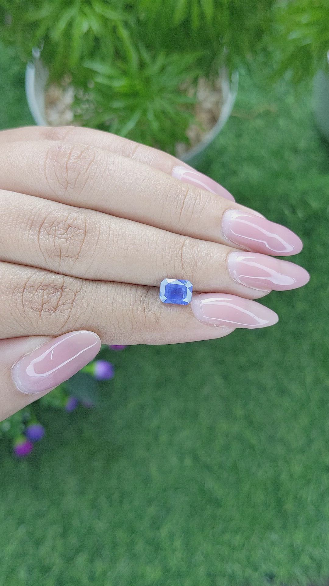 1.62 Ct. Blue Sapphire from Ceylon (Sri Lanka) Size Video