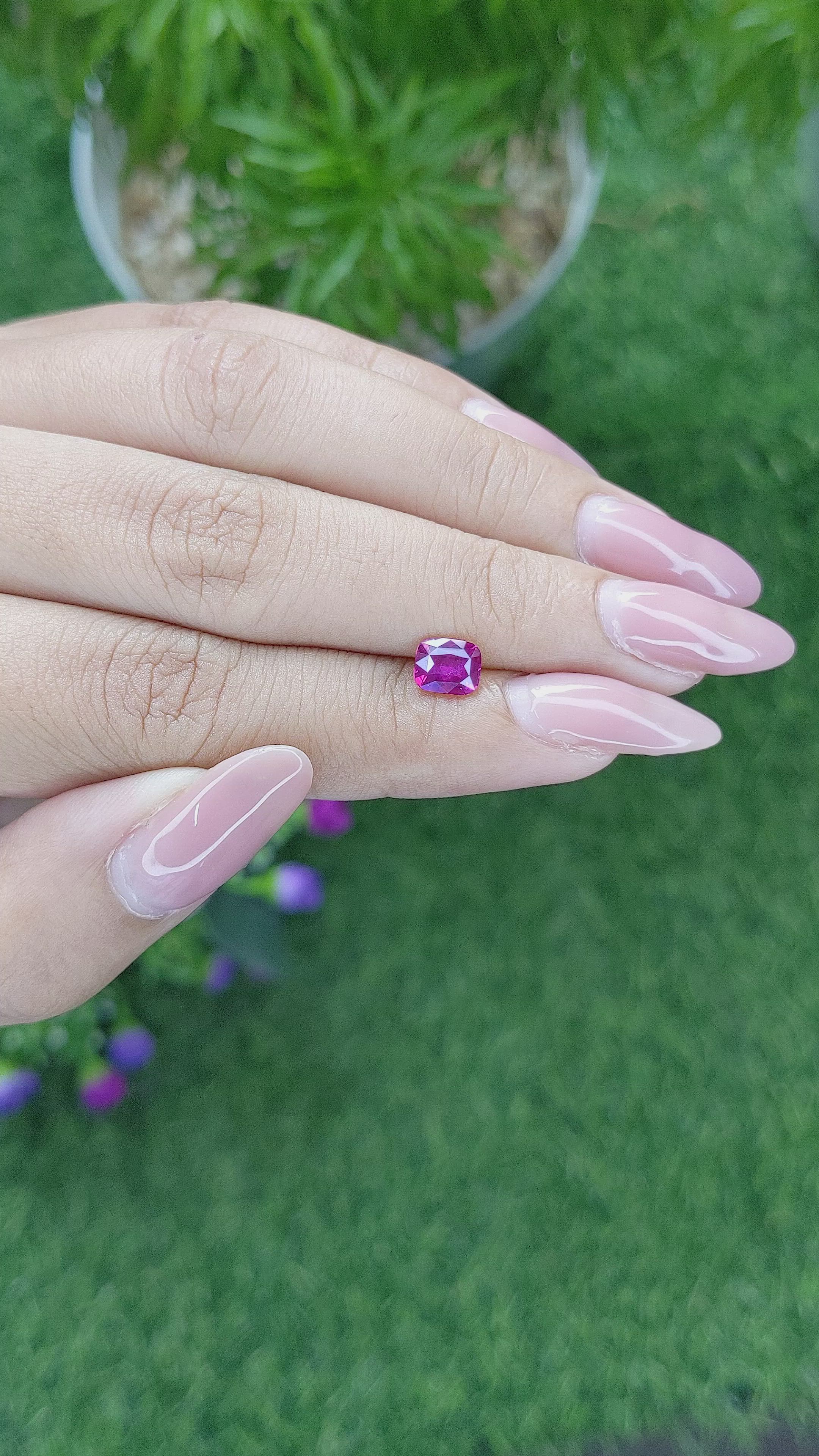 1.06 Ct. Pink Sapphire from Tanzania Size Video