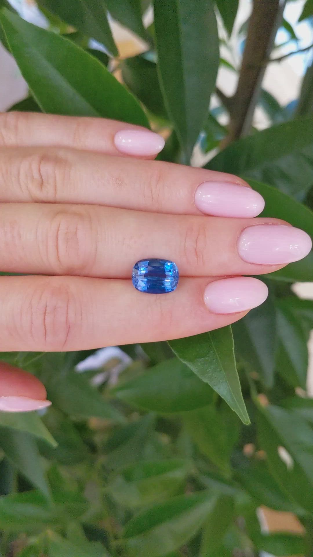 4.73 Ct. Blue Sapphire from Ceylon (Sri Lanka) Size Video